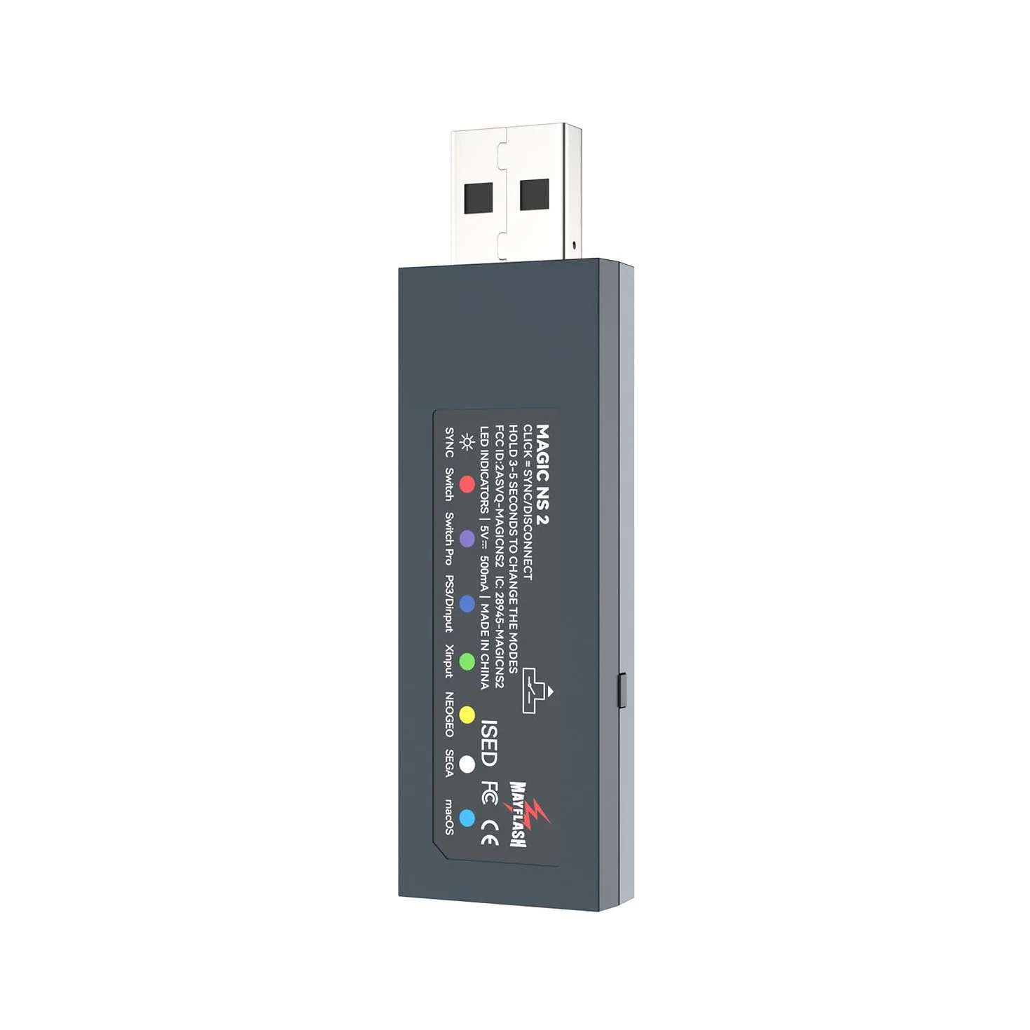 MAYFLASH Magic NS 2 Bezprzewodowy adapter Bluetooth USB do przełącznika/przełącznika OLED, Windows, Raspberry Pi, kompatybilny z kontrolerem Xbox Series X i S, kontrolerem Bluetooth Xbox One, kontrolerem PS5 i nie tylko