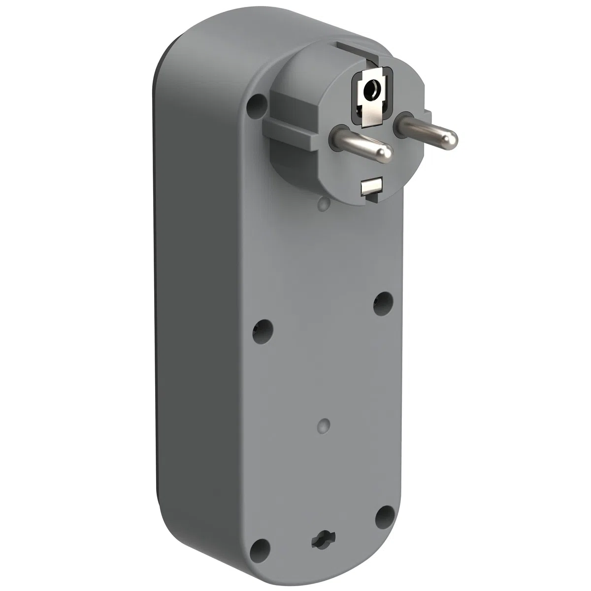 Electraline 55106 Prima podwójny adapter 2 gniazda wtykowe 16 A (2P+A) z uziemieniem przednim, z włącznikiem/wyłącznikiem, listwa zasilająca z 2 gniazdami z zestykiem ochronnym, czarny/szary