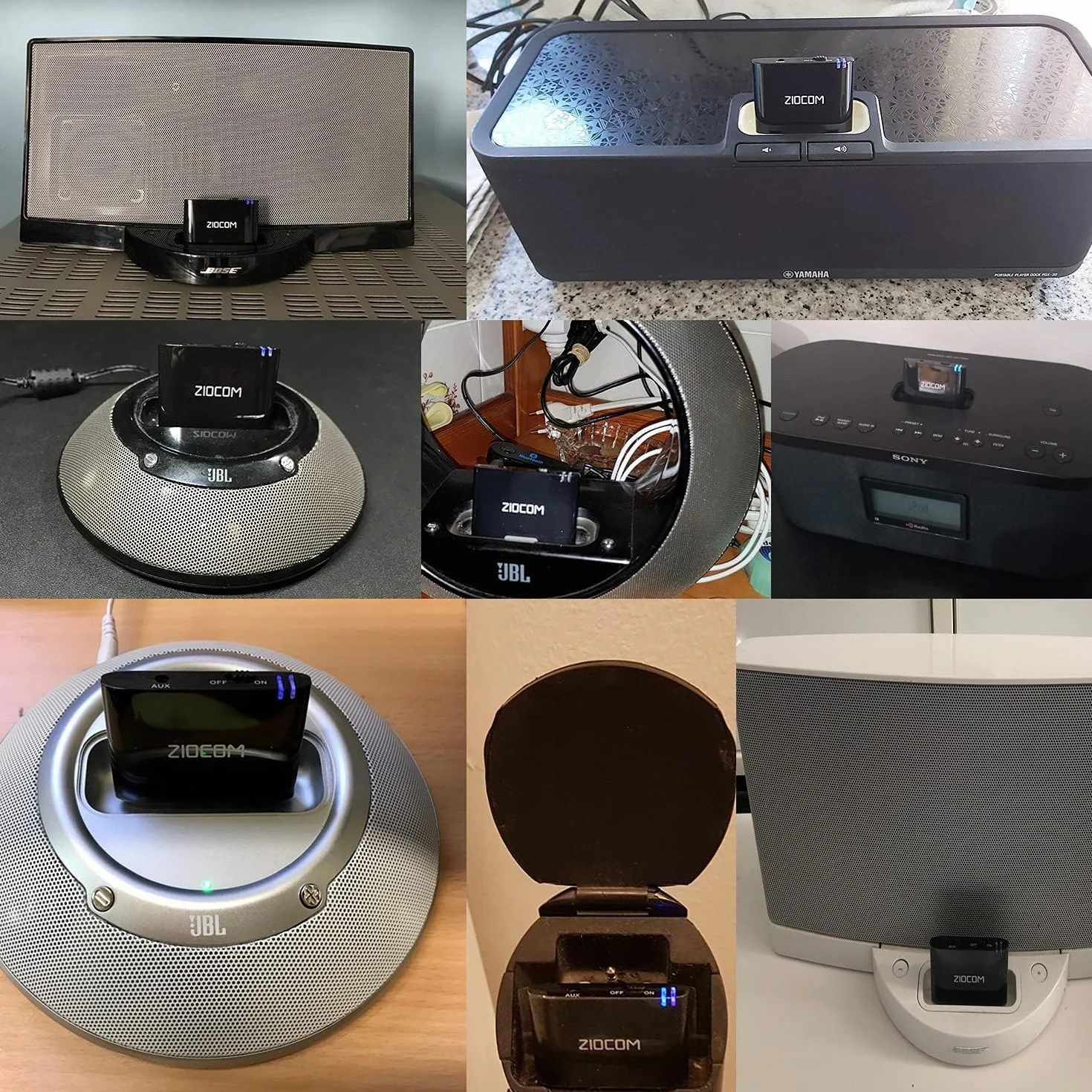 ZIOCOM 30-stykowy adapter Bluetooth do Bose Sounddock, czarny