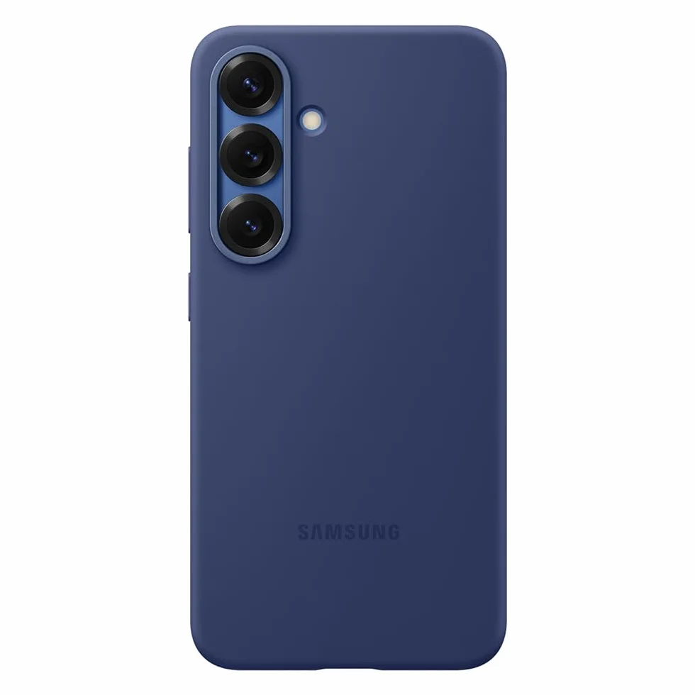 Samsung Silikonowe etui na smartfona kompatybilne z Galaxy S25, niebieskie