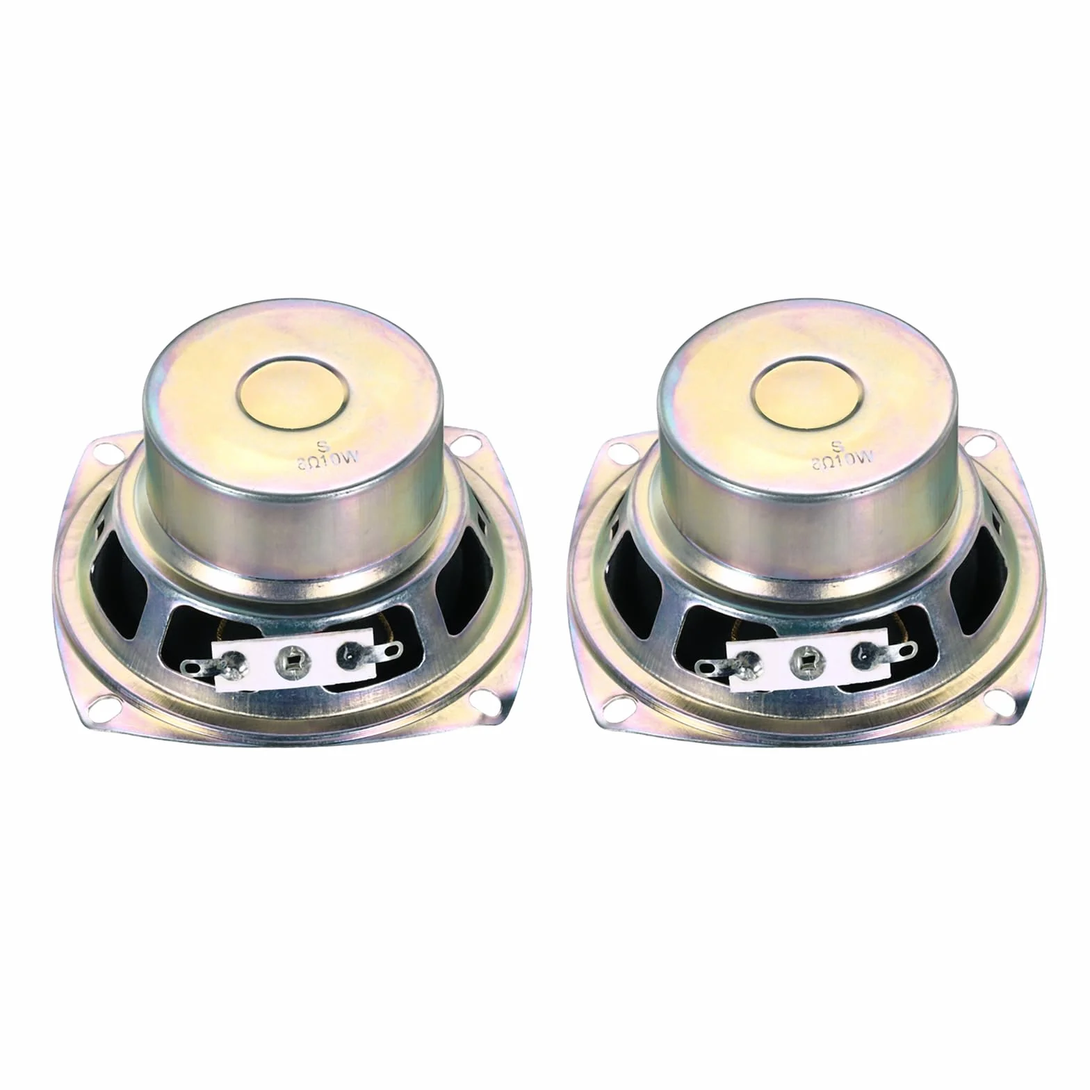 QUARKZMAN 2 szt. 10 W 8 Ohm małe głośniki metalowa obudowa kwadratowy wewnętrzny głośnik mikro magnetyczny do głośników Mini DVD EVD przenośny przenośny multimedialny