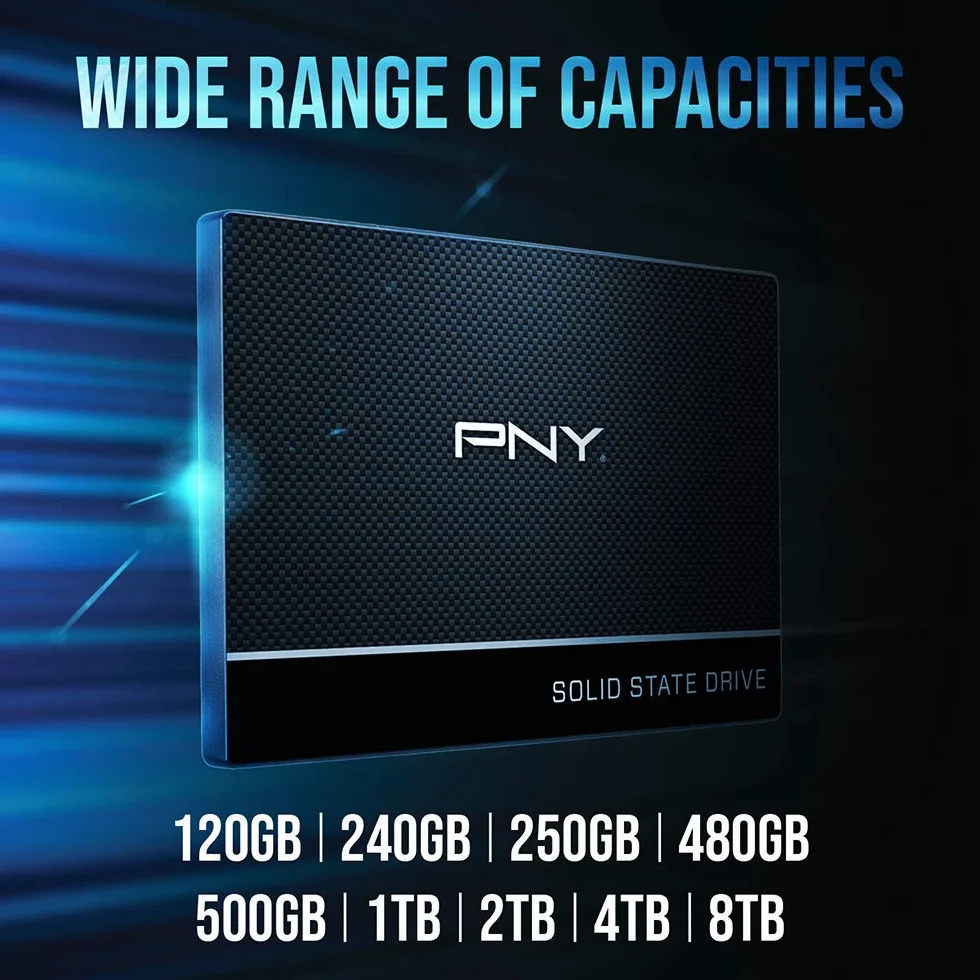 PNY CS900 Internal SSD SATA III, 2.5 Inch, 2TB, Read speed up to 550MB/s