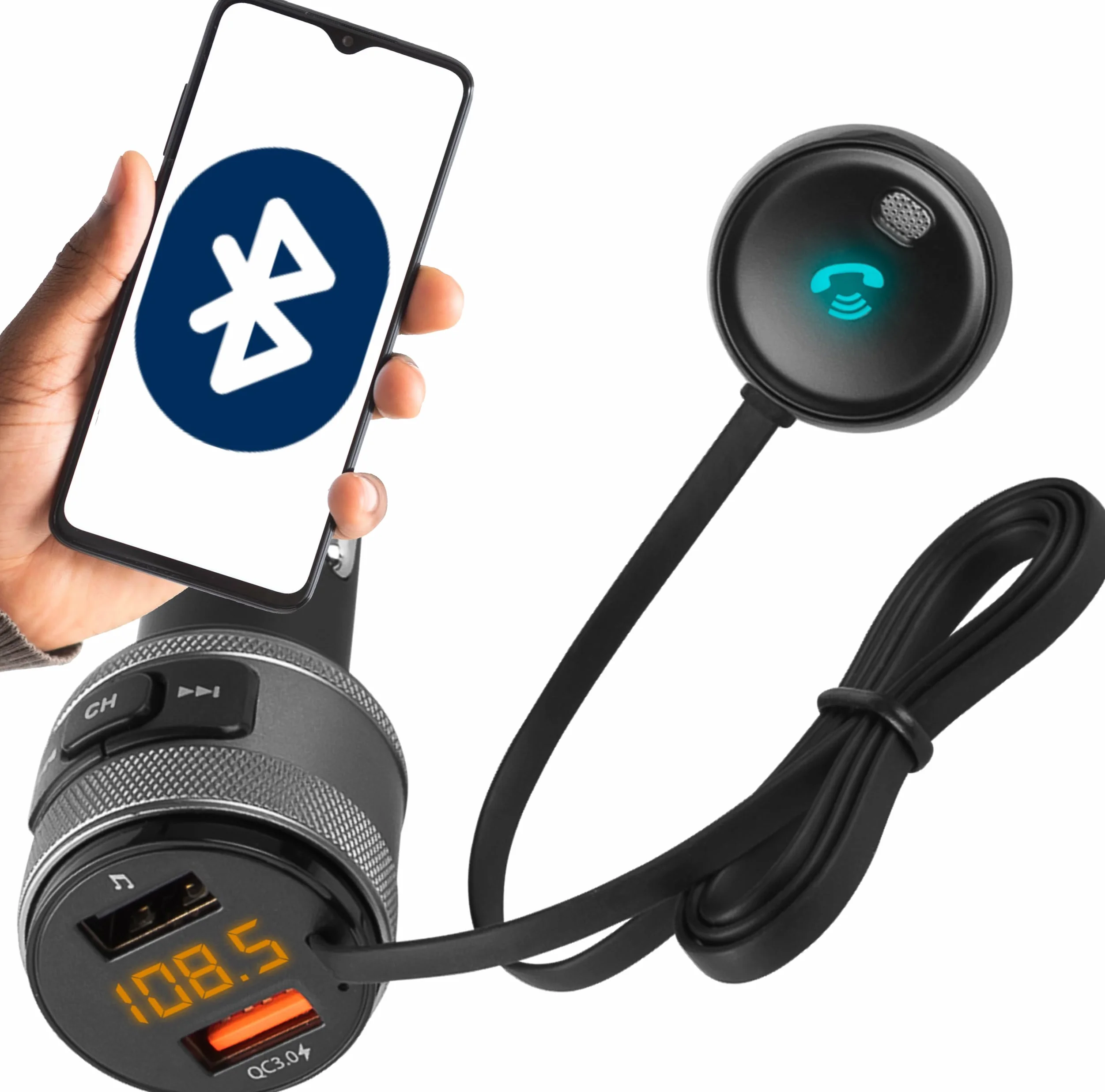 BLOW Transmiter Bluetooth głośnomówiący ładowarka