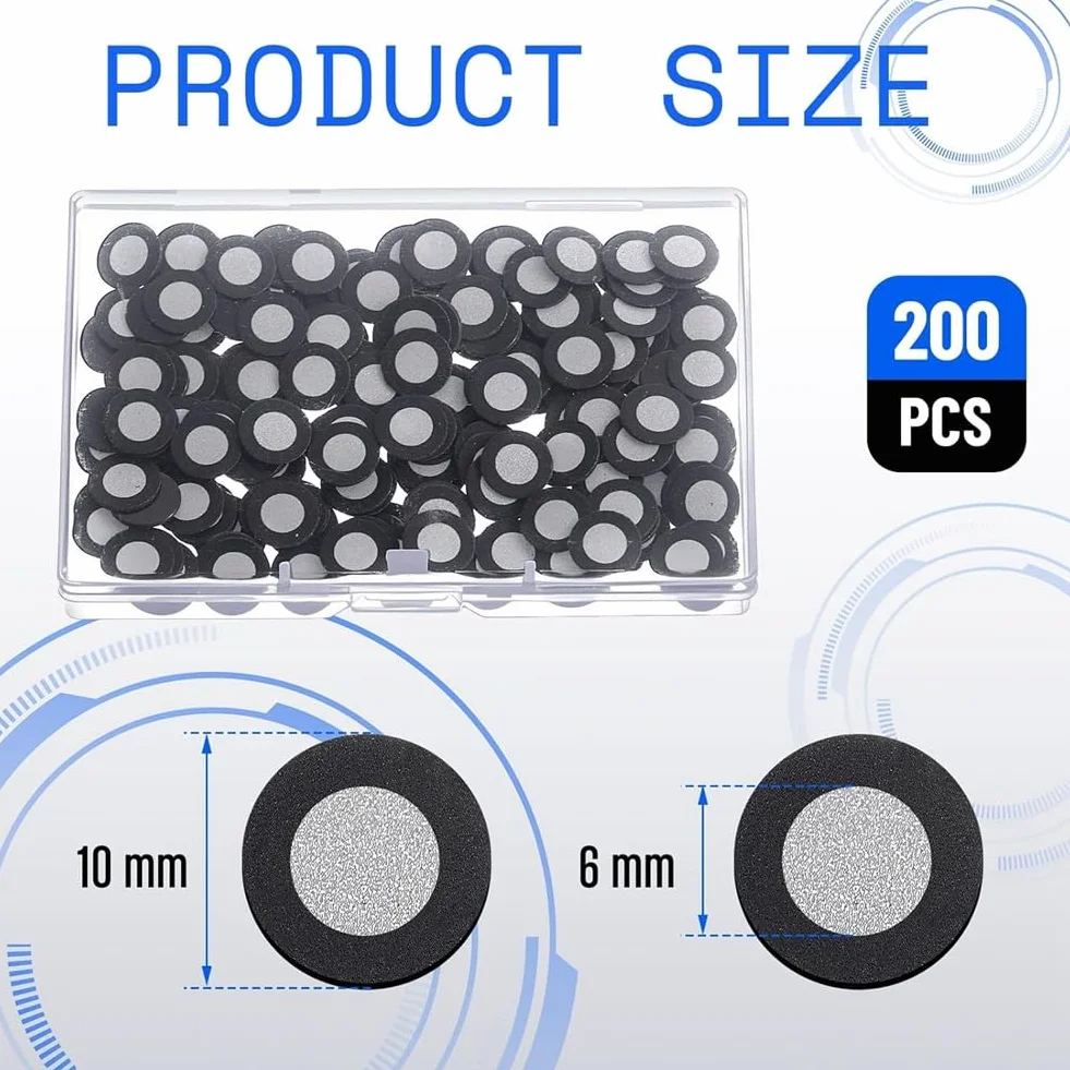 200 sztuk magnetycznych punktów śledzenia 3D do skanera, markerów skanujących 3D, wewnątrz 6,0 mm, na zewnątrz 10 mm, wysoce odblaskowy odniesienia, znaczniki punktowe skanowania do