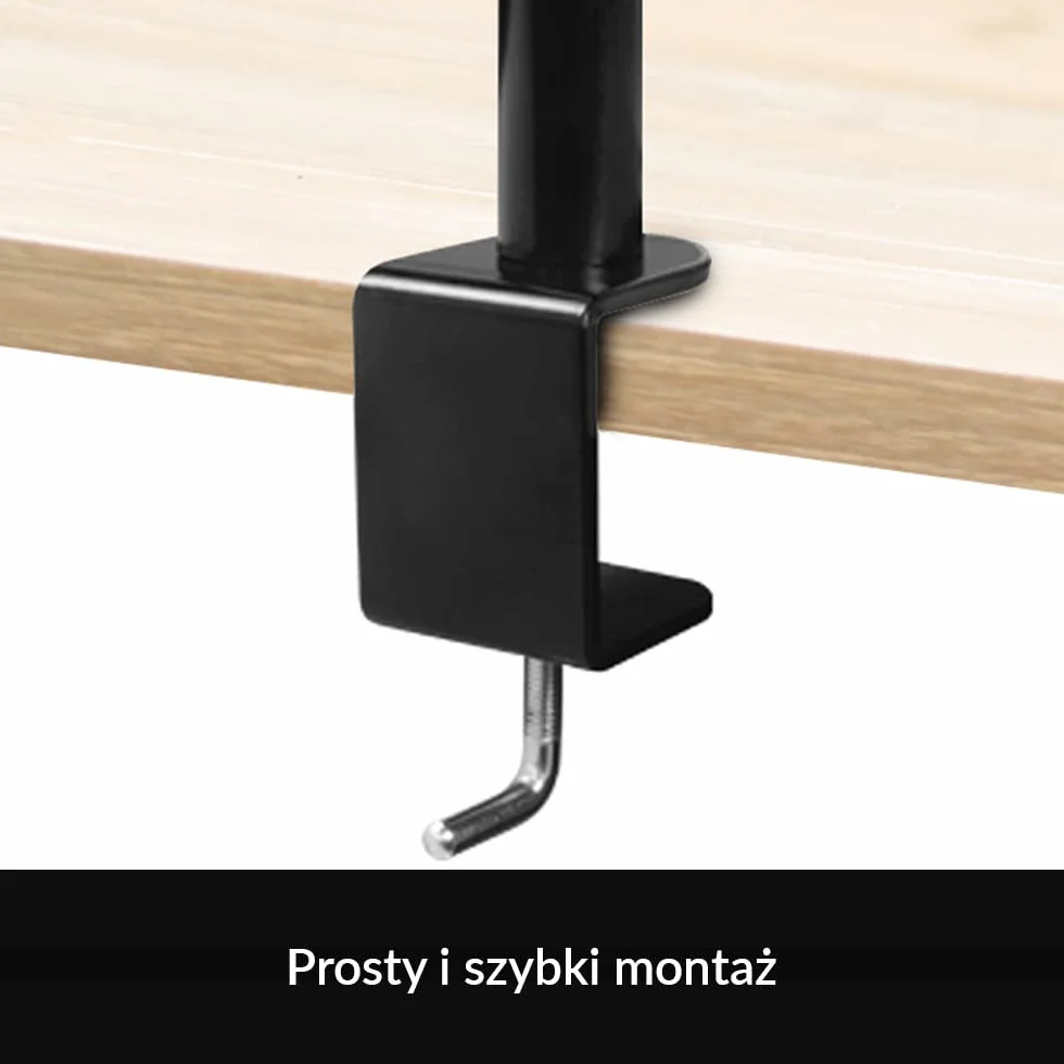 ARCTIC Z1 Basic - ramię do montażu na biurku pojedynczego monitora do 34"/38" Ultrawide, uchwyt na monitor, waga do 15 kg, obrót o 360°