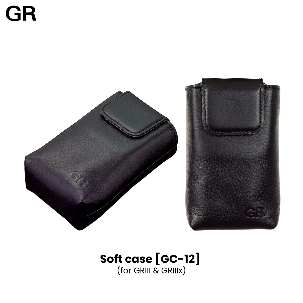 Ricoh Miękkie etui z prawdziwej skóry GC-12 [Kompatybilne modele: GR III, GR IIIx] [Elastyczne, luksusowe etui z prawdziwej skóry ze skóry końskiej] [Można go złożyć dla przenośności] [Grawerowany GR]