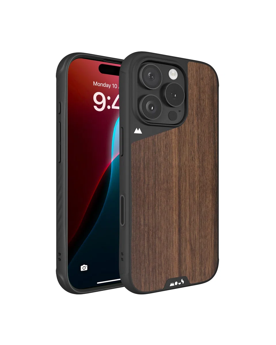 Mous Etui do iPhone'a 16 Pro Max MagSafe kompatybilne z przyciskiem sterowania kamerą - Limitless 6.0 - orzech włoski - ochronne, odporne na wstrząsy etui na telefon