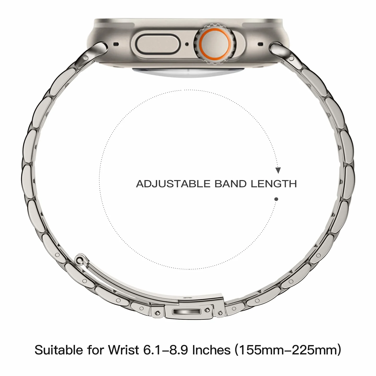 Netolo Metalowy pasek do zegarka Apple Watch 49 mm, 45 mm, 44 mm, 42 mm, 41 mm, 40 mm, 38 mm, pasek ze stali nierdzewnej, kompatybilny z Apple Watch SE SE 2 / iWatch serii 9, 8, 7, 6, 5, 4, 3, 2, 1