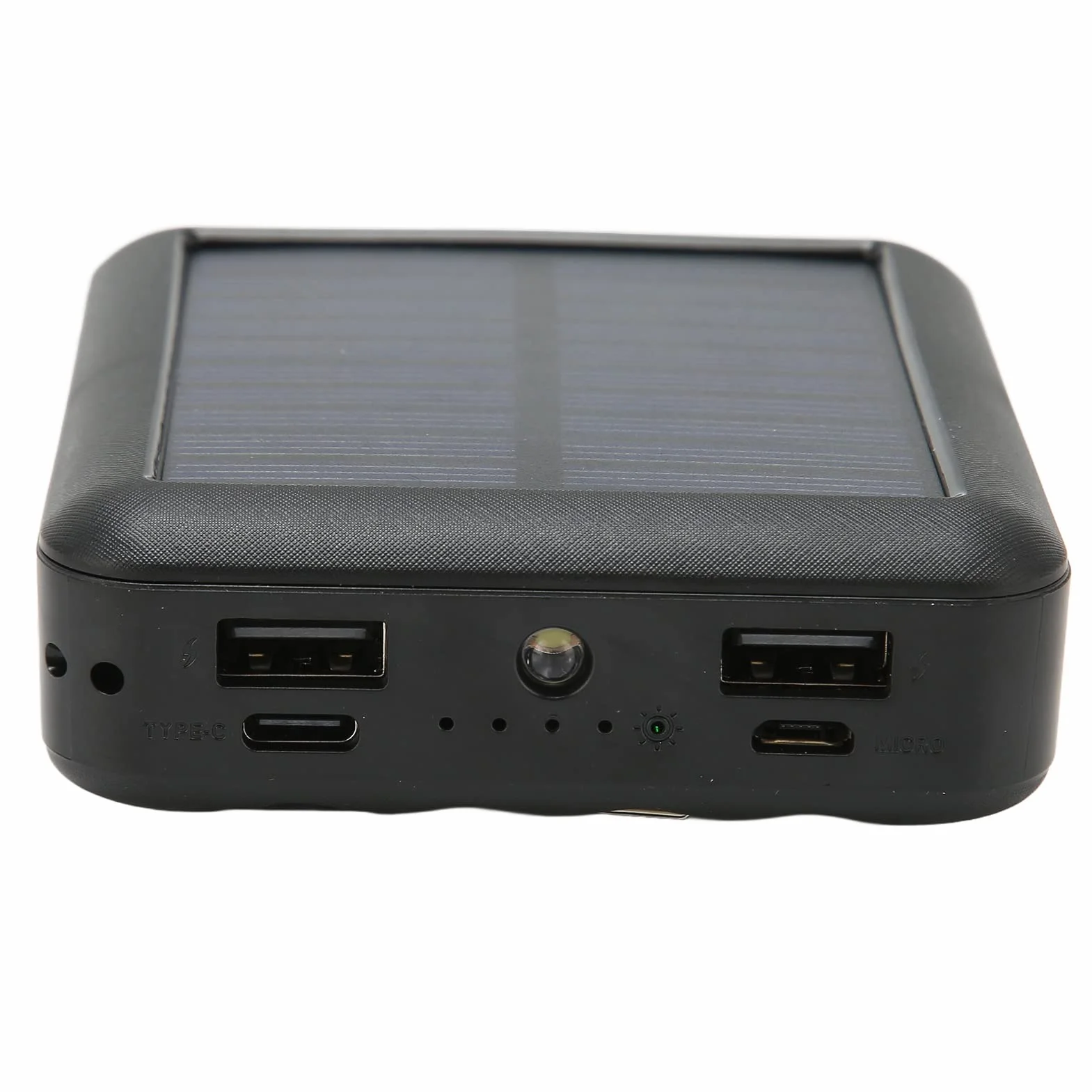 Solar Power Bank Ładowarka do Telefonów Komórkowych, 20000 MAh Podwójne Porty Wyjściowe Przenośna Słoneczna ładowarka do Telefonów z Wyświetlaczem Mocy i latarką, na Zewnątrz, (Czarny)