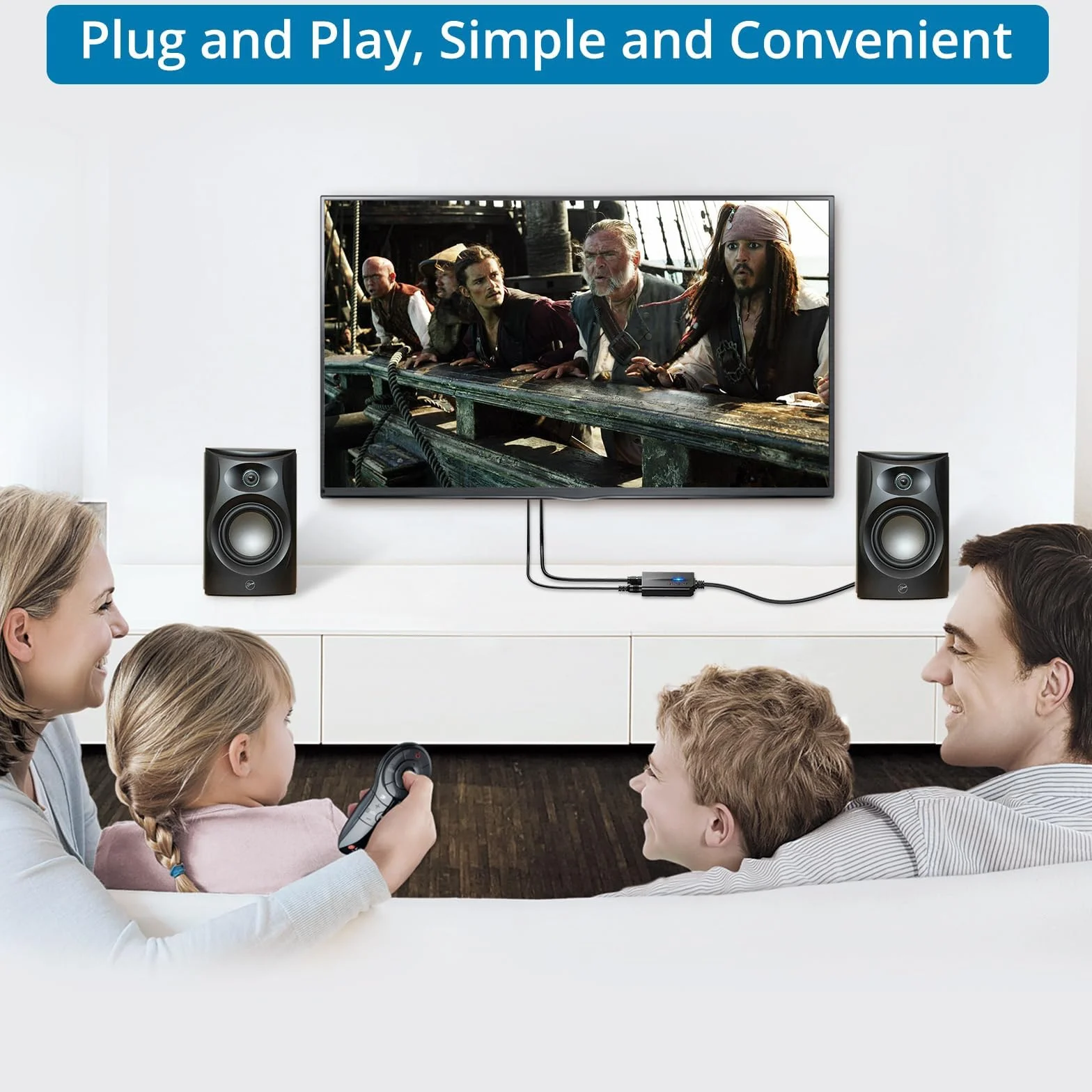 AUTOUTLET Przetwornik DAC 192 kHz konwerter audio SPDIF Toslink do RCA z kablem optycznym 1 m