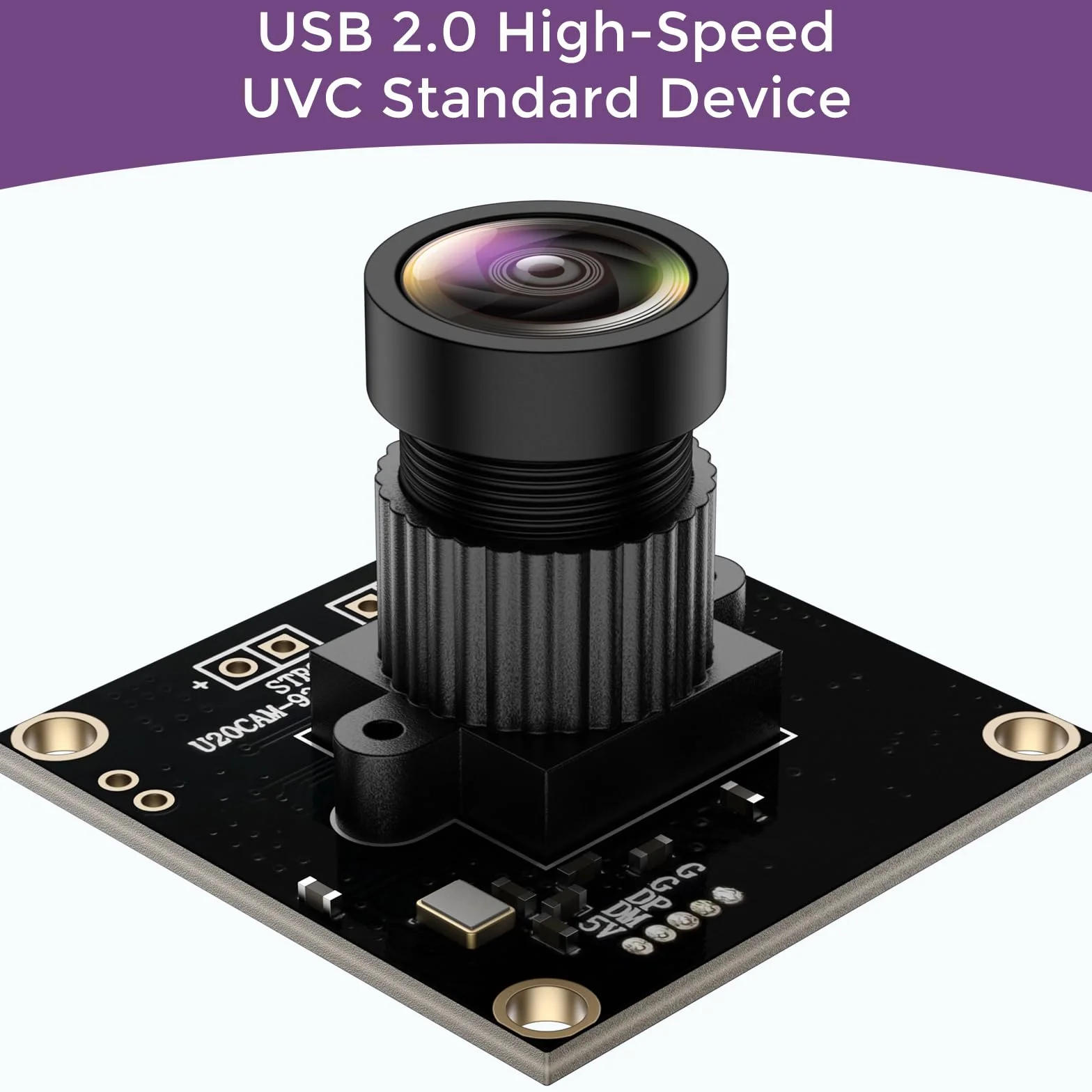 InnoMaker Moduł kamery USB2.0 UVC 1M Global Shutter Sensor Mono OV9281 720p 120fps z sterownikiem UVC triggerem zewnętrznym strobem do Raspberry Pi Jetson Nano Komputery Windows Linux Android Mac OS