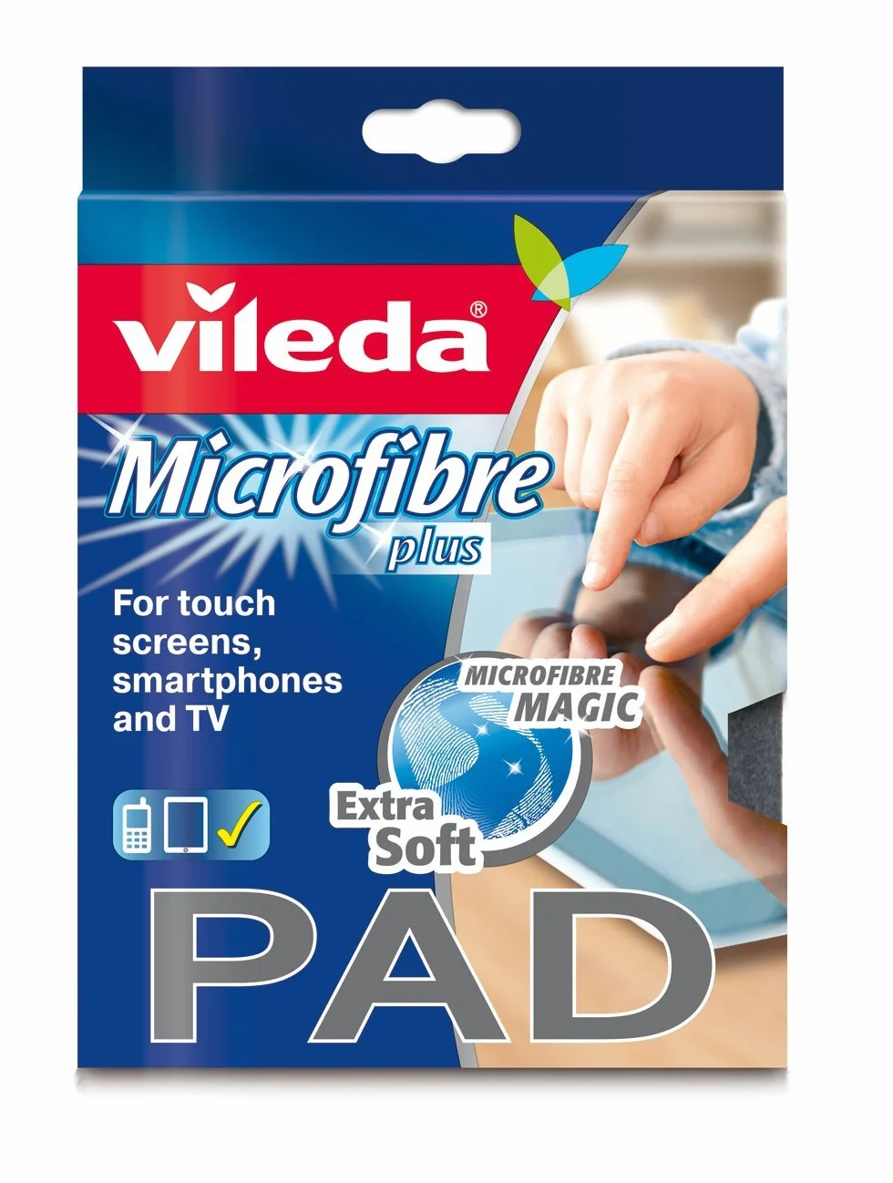 Vileda Ściereczka z mikrofibry do szczególnie wrażliwych powierzchni, 2 sztuki w opakowaniu (2 x 1 sztuka)