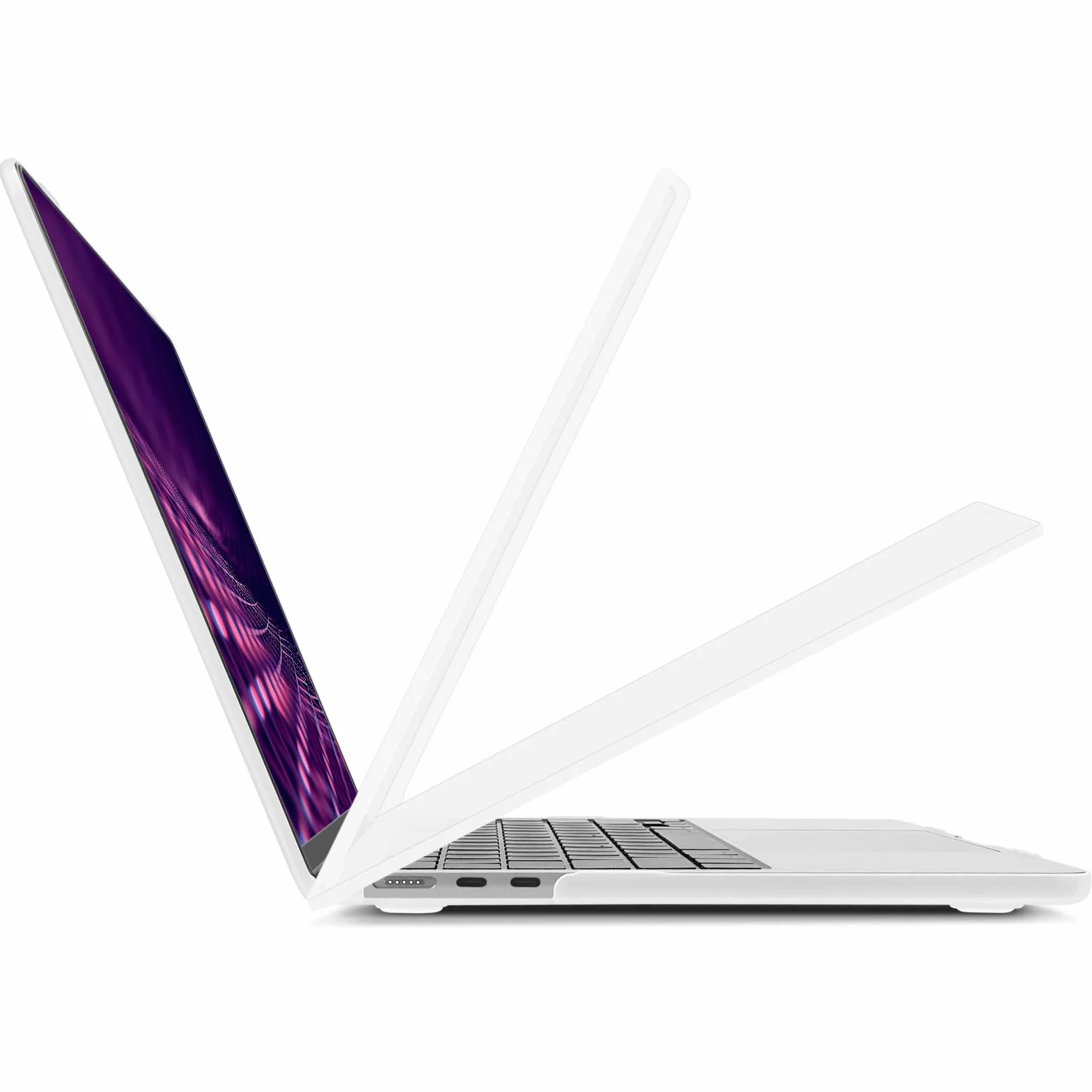 TECOOL Etui kompatybilne z MacBook Air M4 M3 M2 13,6" 2022/2024/2025 (A3240 A3113 A2681), odporne na odciski palców, ultracienkie etui ochronne z ochroną klawiatury (układ UE), matowe przezroczyste