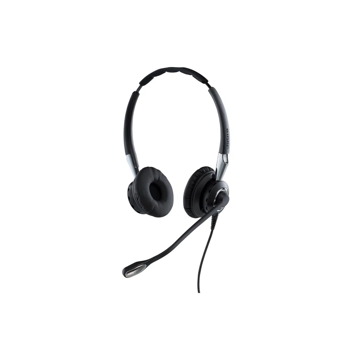 Jabra Q711364 BIZ 2400 II QD Duo trwały zestaw słuchawkowy do telefonów stacjonarnych, redukcja szumów i szerokopasmowa, czarny