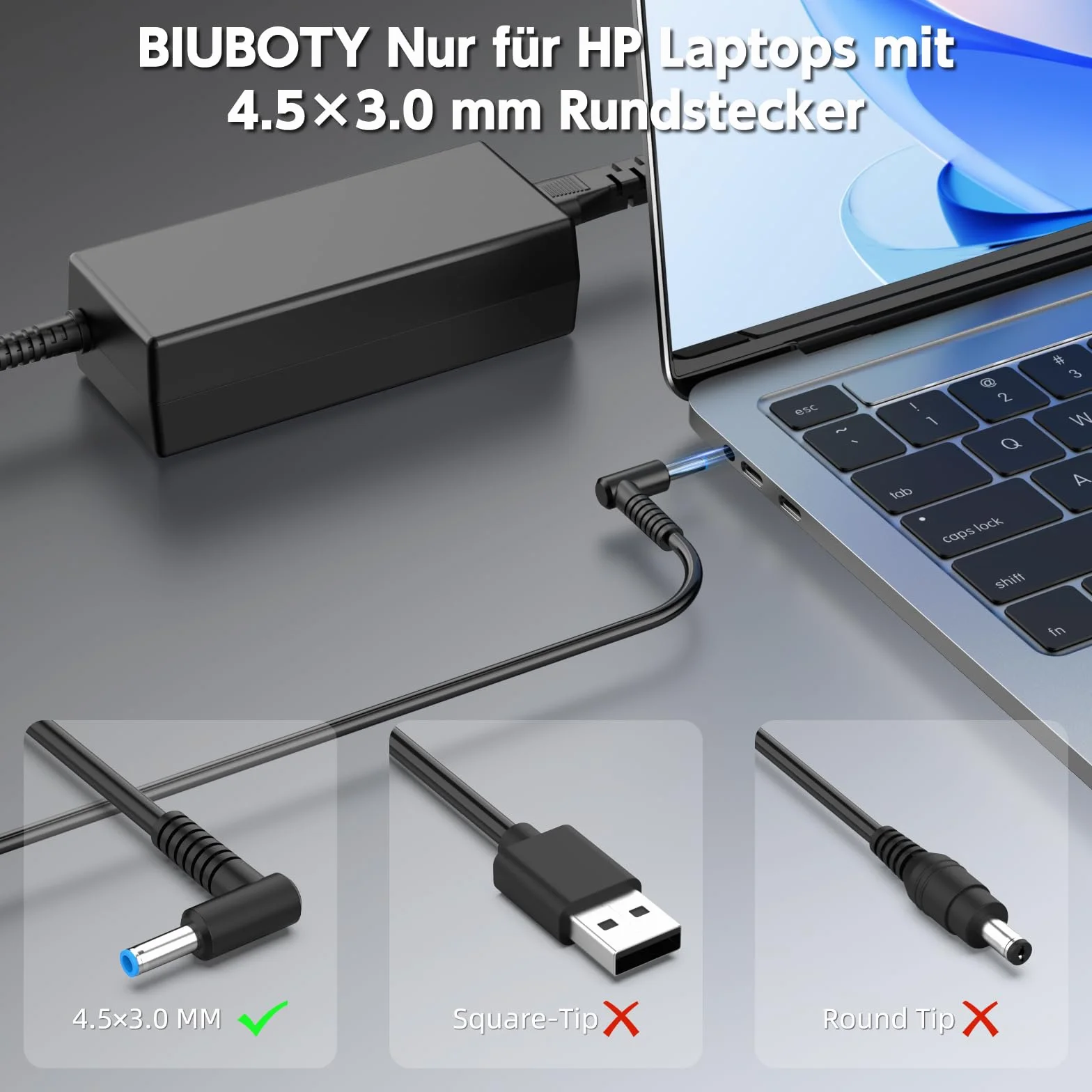 HP 45W Laptop Ładowarka do HP Probook 430 440 450 470 Elitebook 840 850 250 255 G3 G4 G5 G6 G7 G8 Pavilion X360 Notebook 14 15 Seria Zasilacz 19,5V 2.5 31A