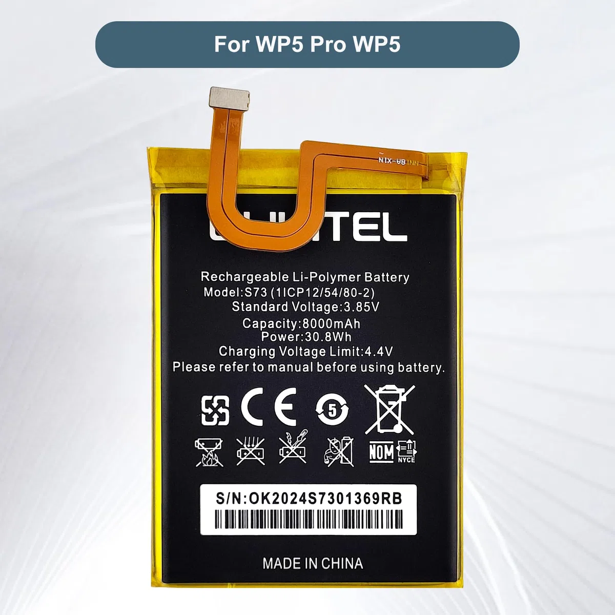 Akumulator zastępczy S73 kompatybilny z Oukitel WP5 Pro WP5 z narzędziami