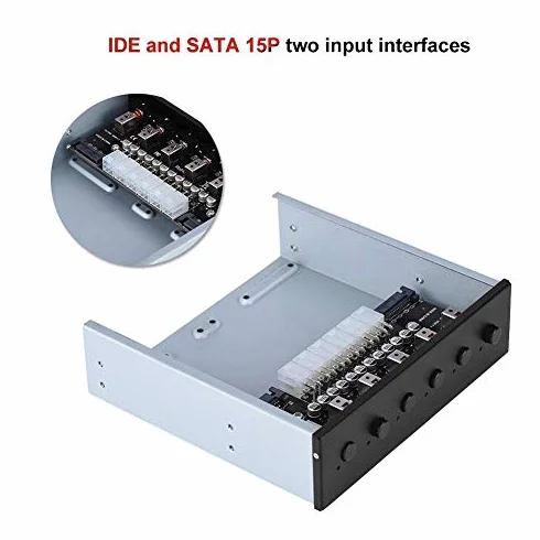 Estink Przełącznik Sterowania Zasilaniem HDD IDE 2xSATA 15-pin Samoblokujący Dysk Twardy SATA 2,5 Cala