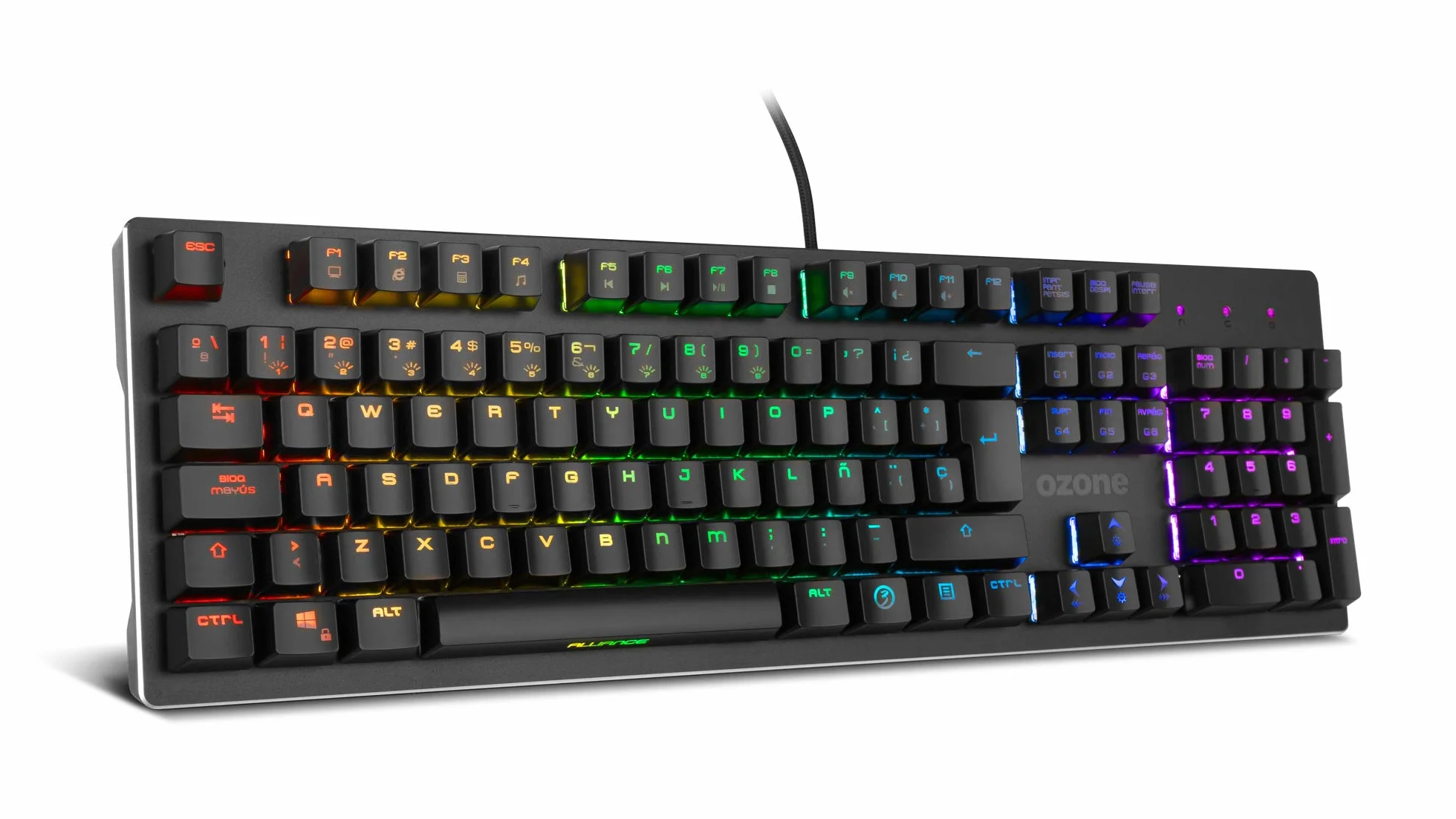 Ozone Gaming Gear Alliance Podświetlana Klawiatura Hybrydowa Czarna