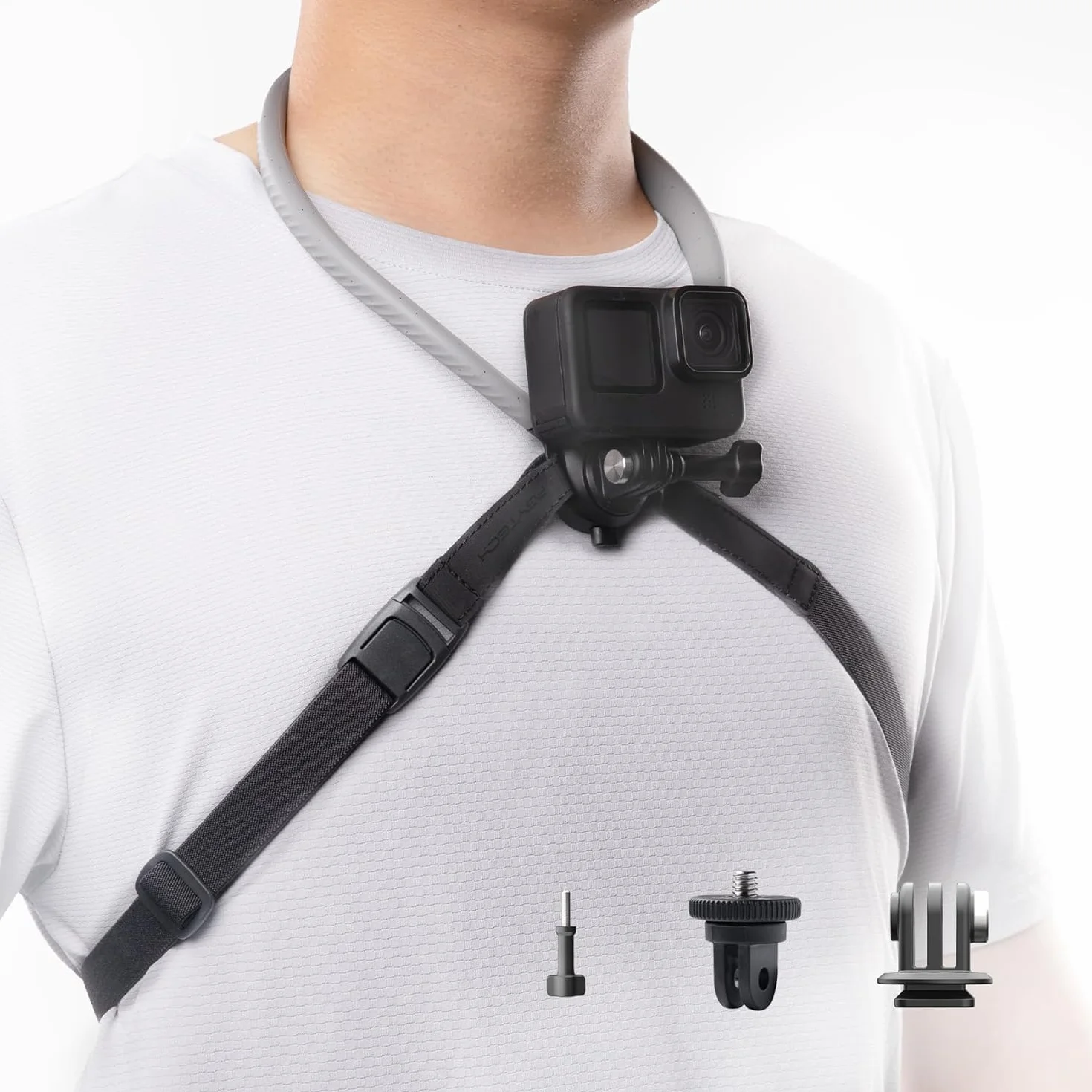 PGYTECH CapLock Uchwyt na Szyję POV Pasek dla DJI OSMO 360, GoPro Hero 13, Insta360 Ace Pro 2