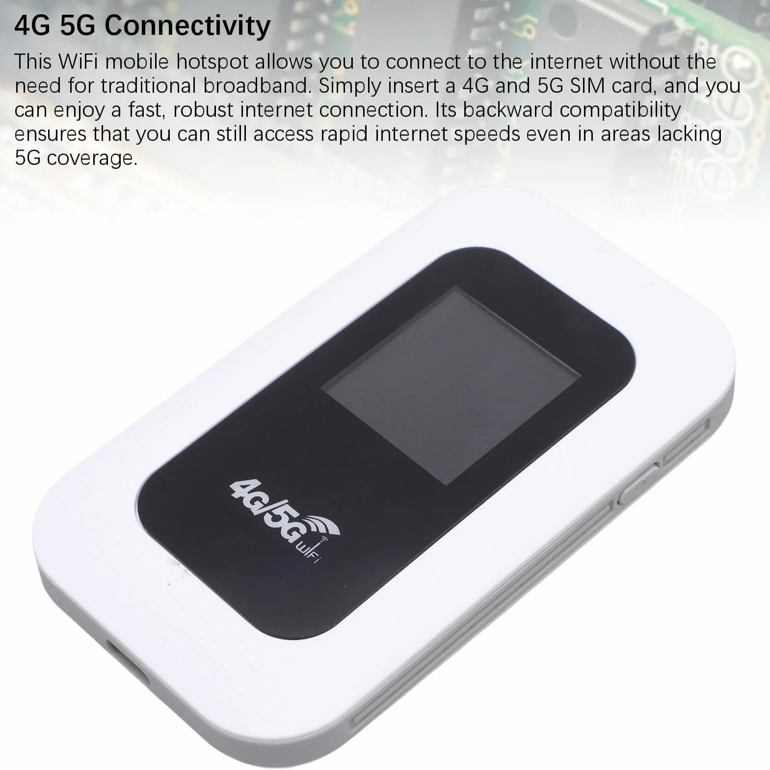 Ejoyous Mobilny Punkt Dostępu, 5G WiFi 300 Mbit/s, Gniazdo Karty SIM Typu Plug-and-play, Router WLAN, Przenośny WLAN, do 10 Użytkowników WLAN