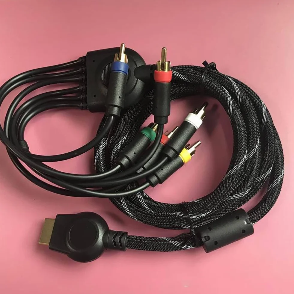 PS2 PS3 Kabel Komponentowy AV, 1,8 m Kabel Audio Wideo HD 1080P Kable do Komponentów YPbPr Wyjście YPRPB do Konsoli PS2/PS3, HDTV, Monitora