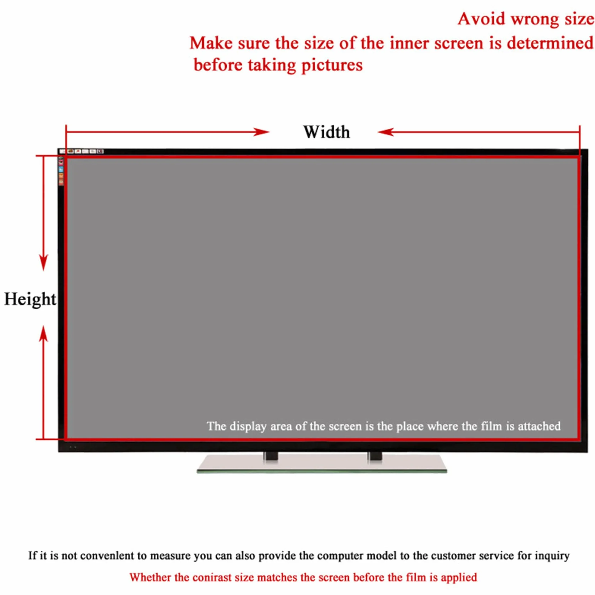 Folia ochronna na ekran do telewizora, matowa folia antyodblaskowa, ochrona przed niebieskim światłem, odporna na zarysowania, odciski palców, do LCD, LED, 4K OLED i QLED HDTV (94.0 cm 819