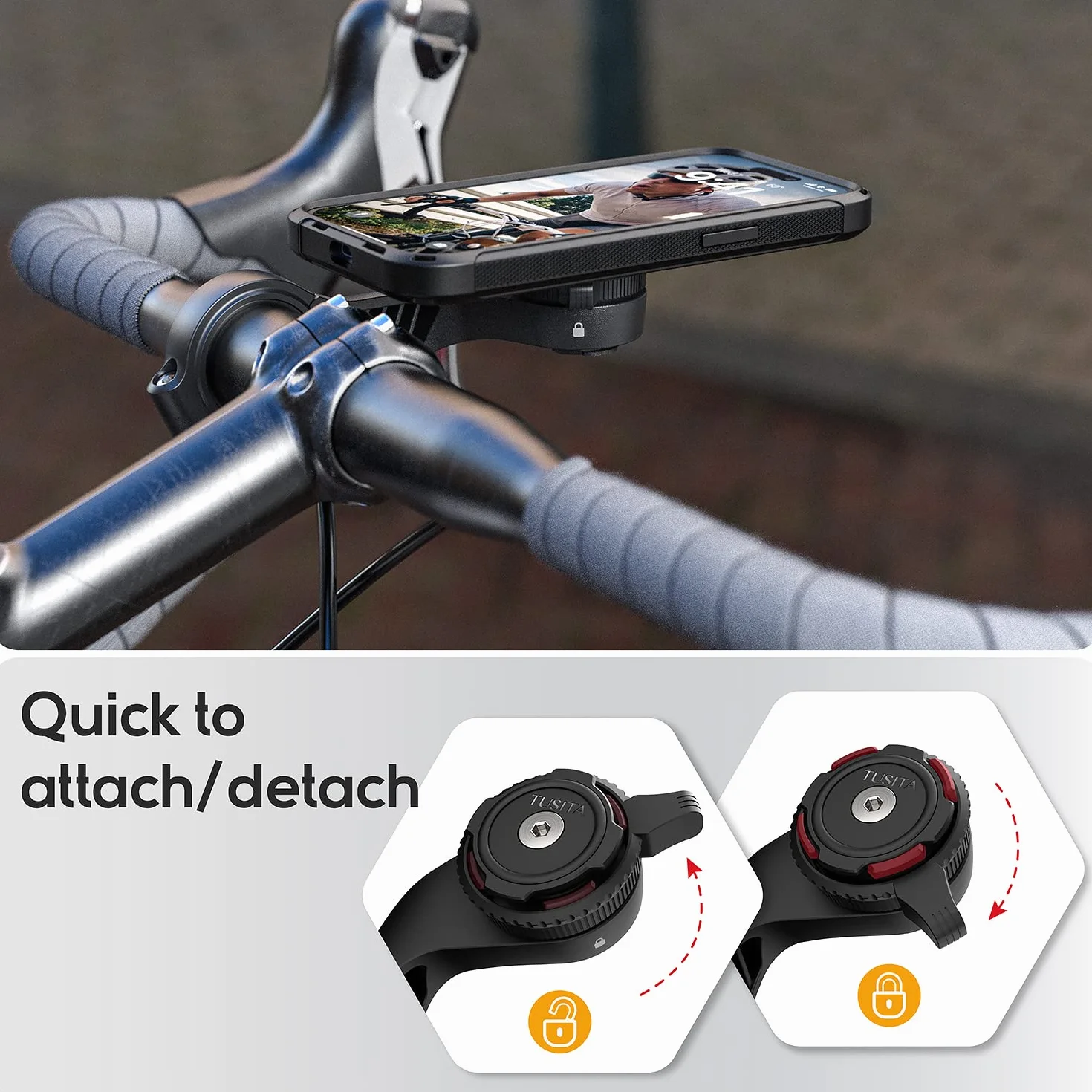TUSITA Twist Lock Out Front Mount PRO - Kolarstwo