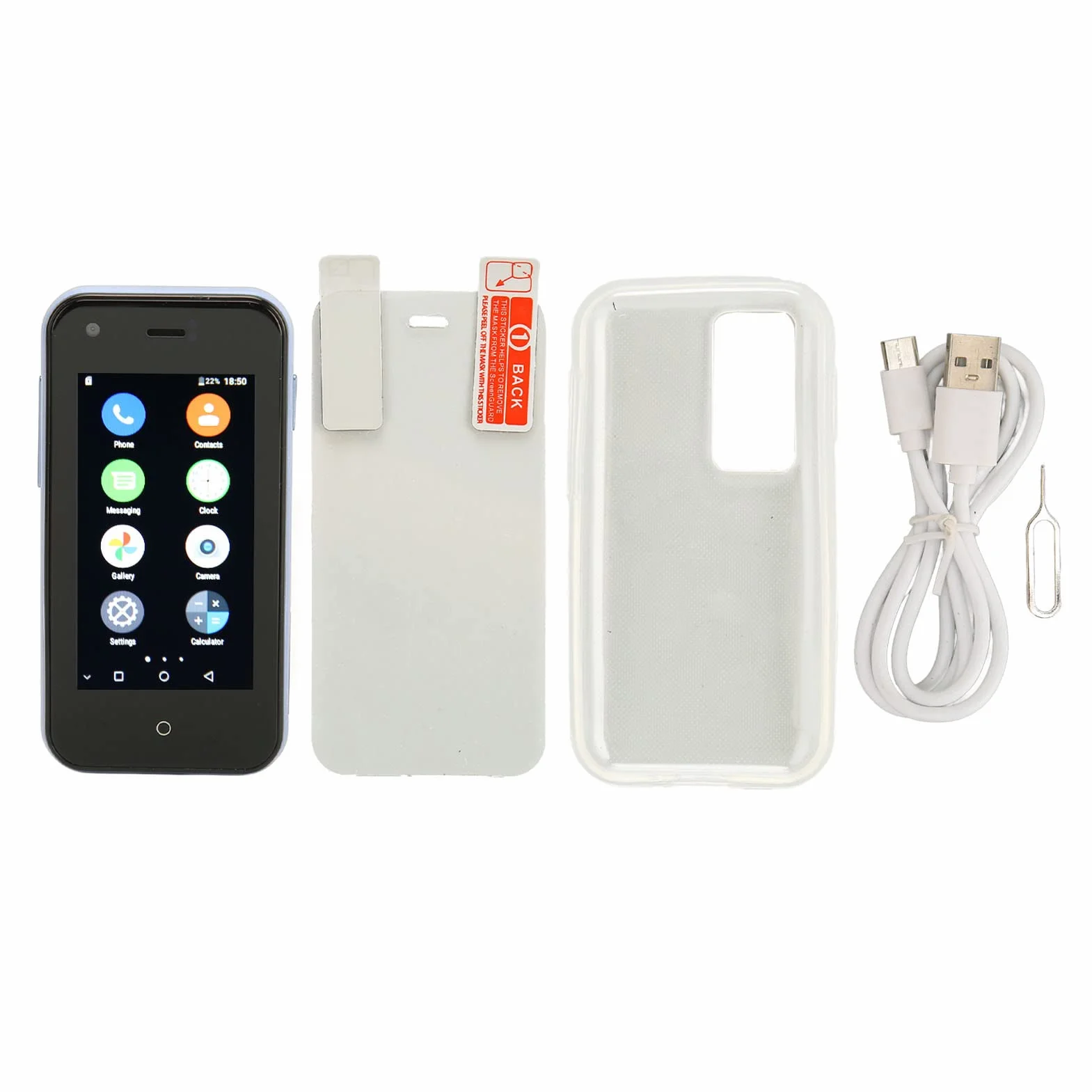 Mini Telefon Komórkowy, 2,5-calowy Mini Smartfon dla Android6.0, Dual SIM Dual Standby 3G Wifi 1 GB 8 GB Czterordzeniowy, Super Mały Mini Smartfon dla Studentów, Dzieci