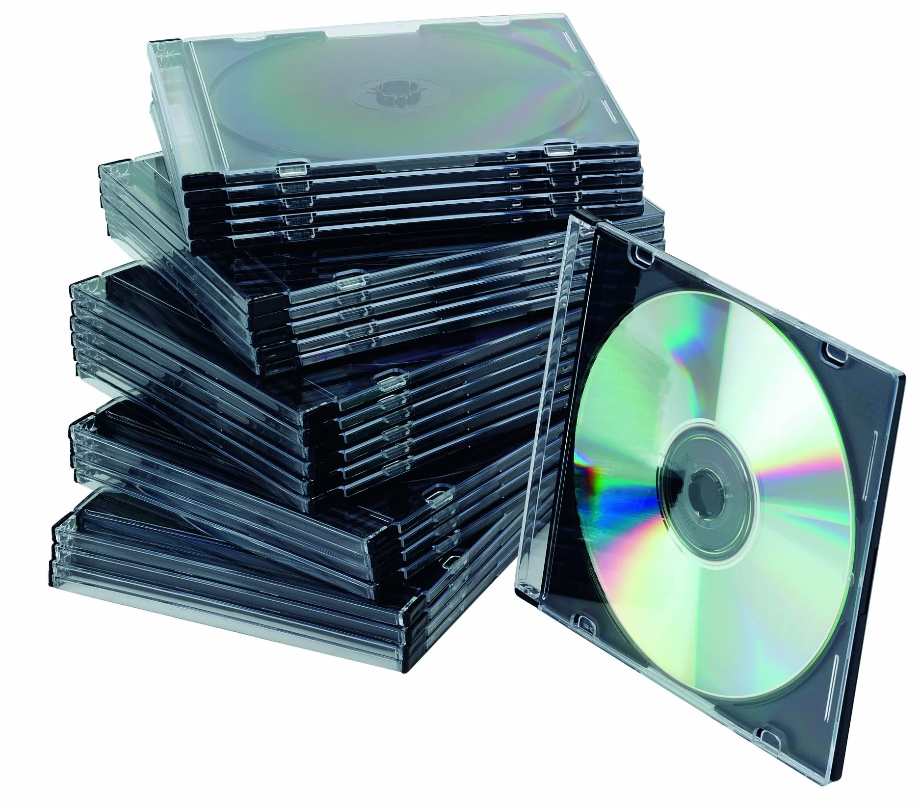 Q-Connect KF02210 Edv-Akcesoria CD SlimCase 25 szt. czarny/przezroczysty