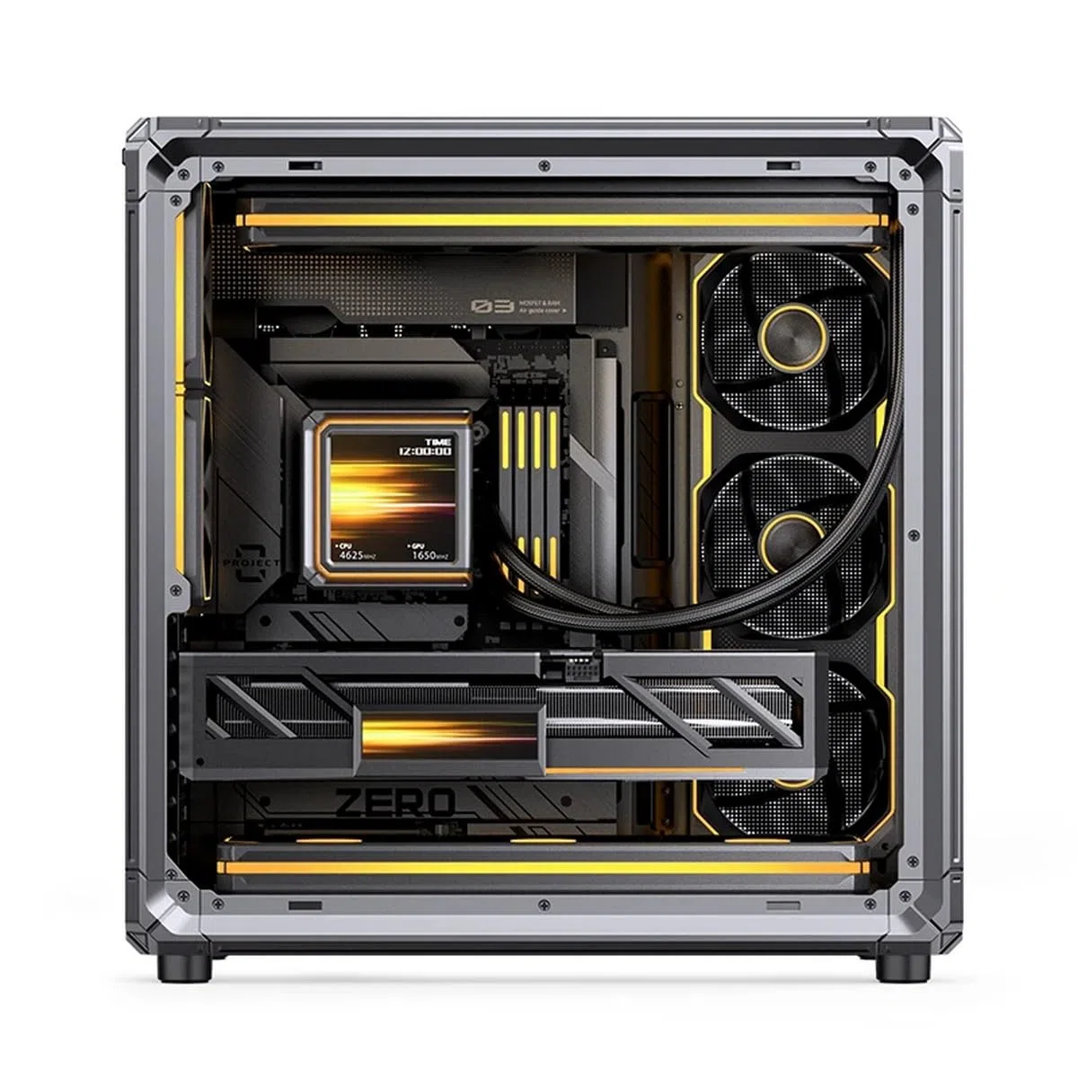 Jonsbo X400 obudowa PC Midi-Tower ATX ze szkłem hartowanym, obsługa Back-Connect, miejsce na 13 wentylatorów i chłodnice 360 mm – szara
