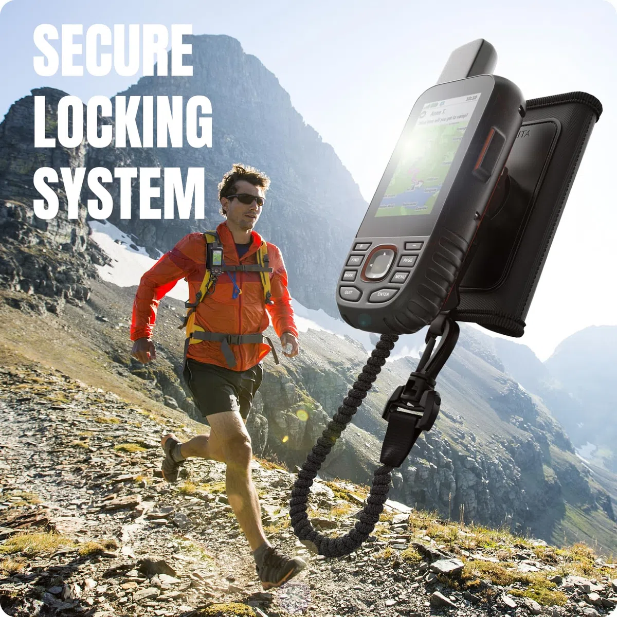 TUSITA Linka Zabezpieczająca do Plecaka Akcesori Kompatybilny z Garmin Handheld GPS Urządzeniami - Uchwyt na Pasek na Ramię z Ochraniacz na Ramię - Uchwyt na Pasek System Mocowania
