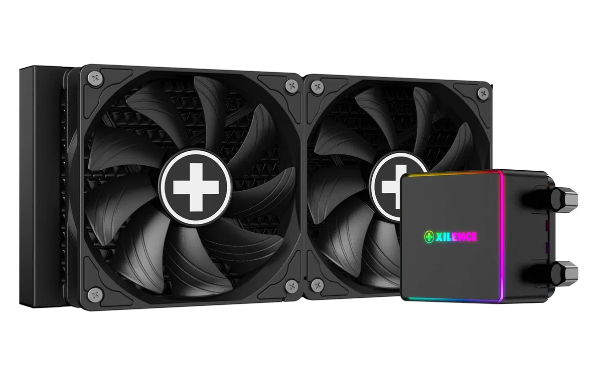 Xilence LQ240PRO AMD i Intel 240mm AiO Chłodzenie wodne AM5/AM4, LGA 1700/2066/2011/1151/1150/1155/1156/1200, 300W TDP, 2x120mm wentylatory FDB PWM, dla wysokich chłodzenia w Gaming/Streaming, czarne