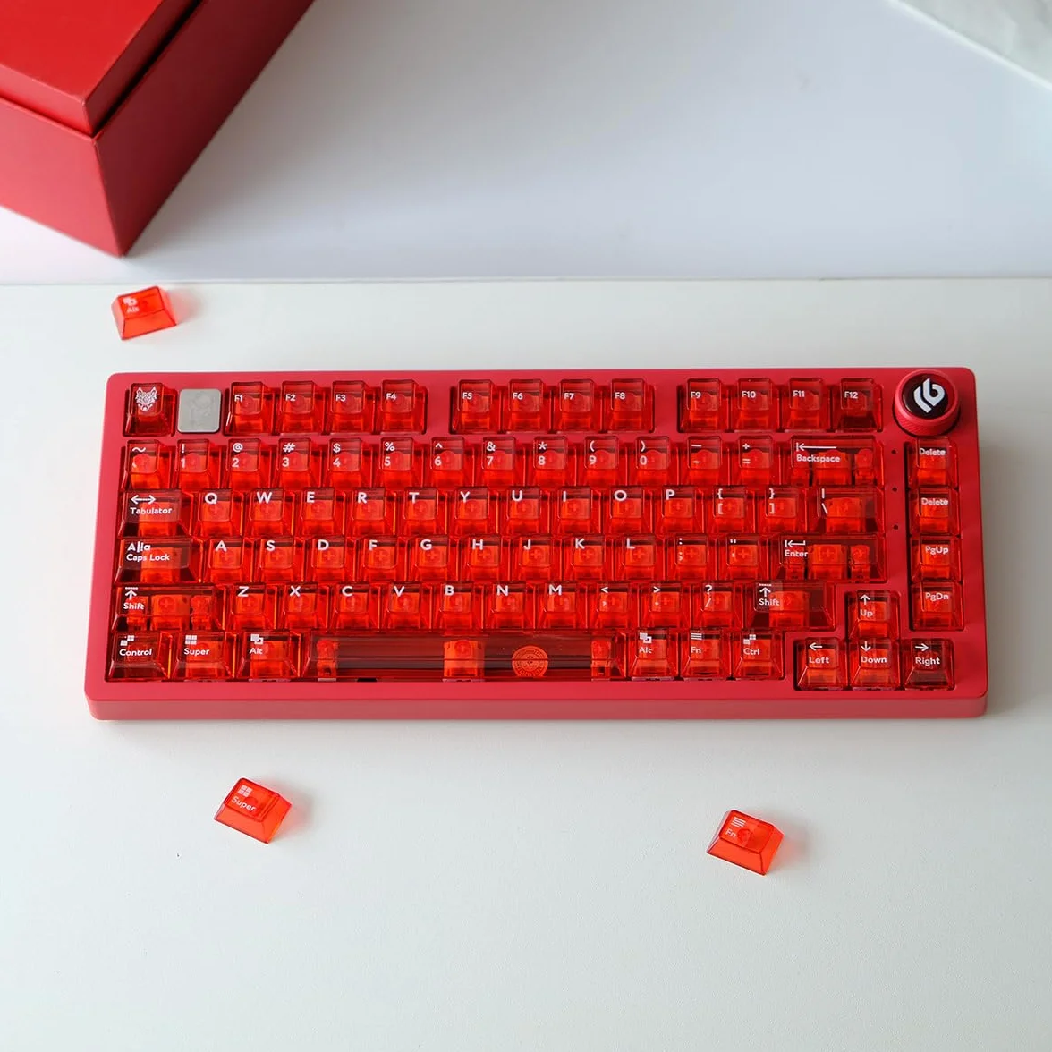 114 klawiszy przezroczyste nasadki na klawisze PC Cherry Profile Red Keycap Set Fit for Cherry Mx Switches klawiatura mechaniczna