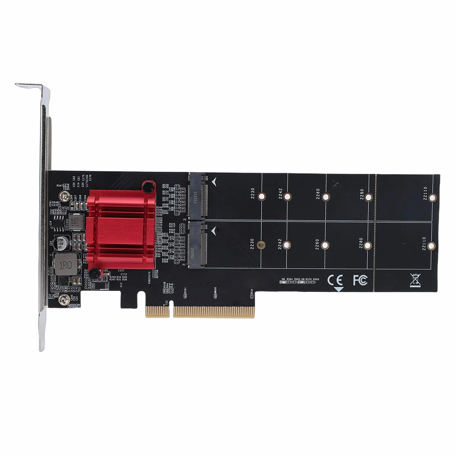Podwójna Karta Adaptera M.2 NVMe SSD Szybka Karta PCIe 3.1 X16 Idealna do Stacji Roboczych o Wysokiej Wydajności