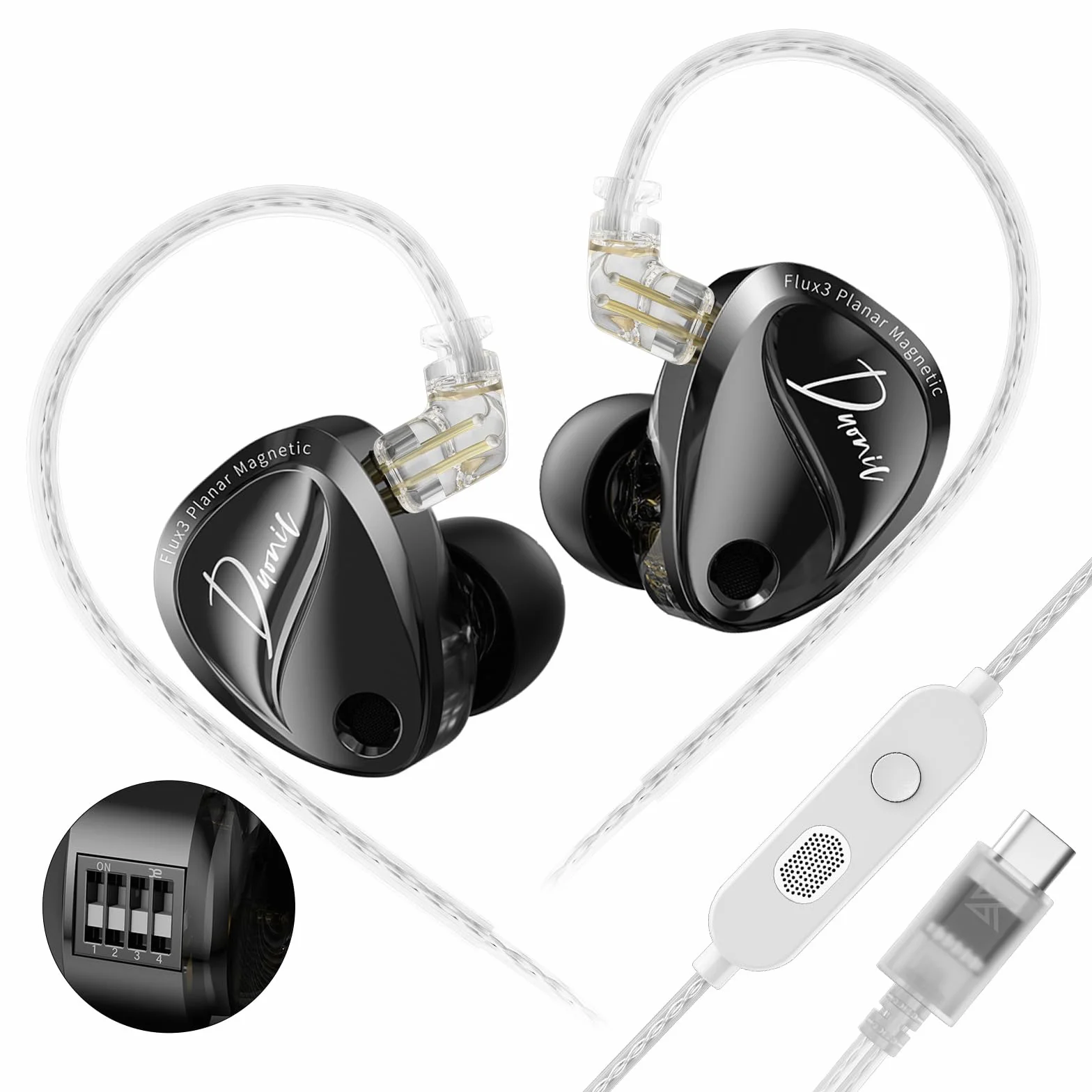KZA COUSTICS Duonic zestaw słuchawkowy do gier z akustyczną konstrukcją Hi-Fi, podwójne mikrofony ze słuchawkami zbalansowanymi i ulepszonymi basami, odłączany kabel, ergonomiczna konstrukcja
