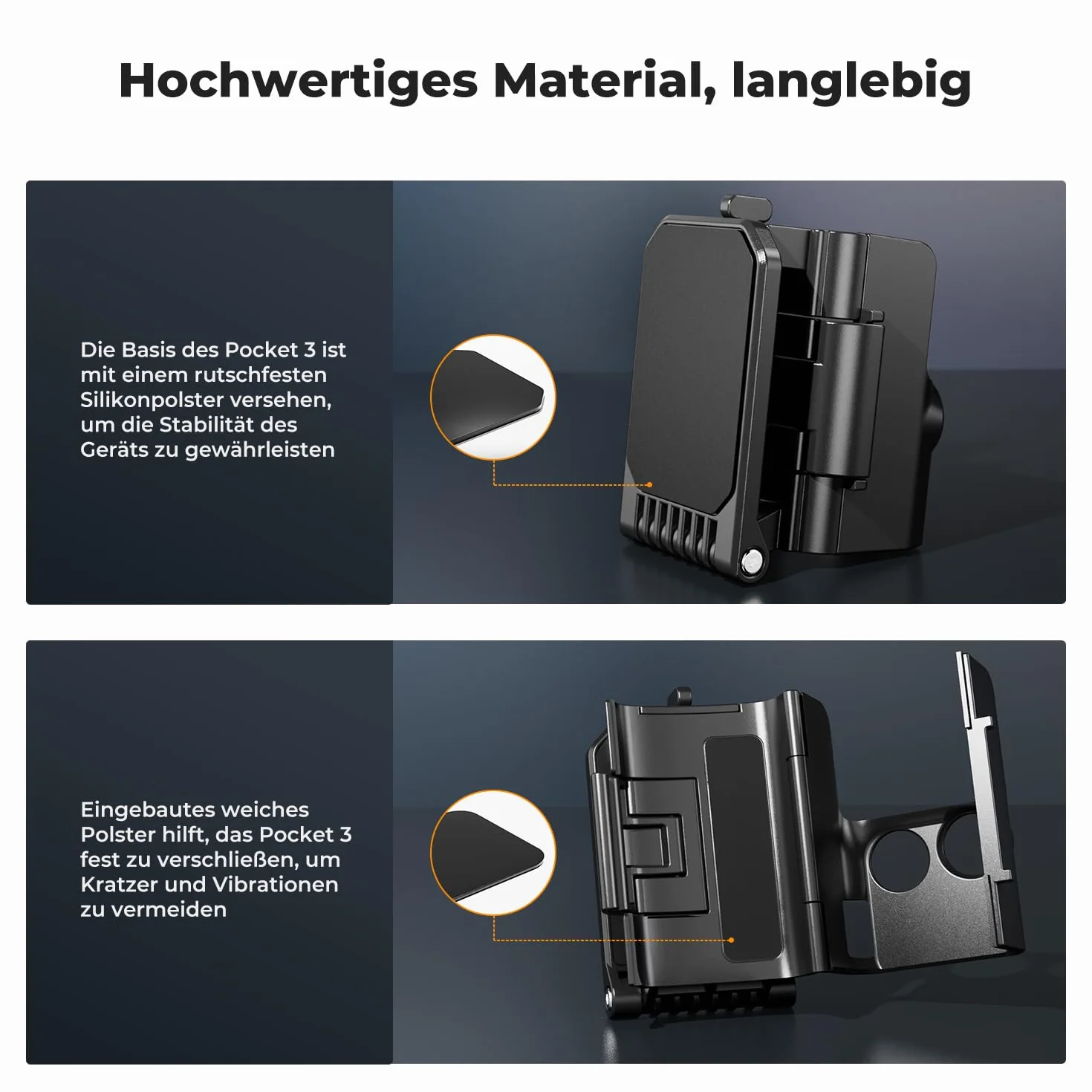 K&F Concept Uchwyt magnetyczny do Dji Osmo Pocket 3, Akcesoria Podstawa uchwytu magnetycznego Kompatybilny z dji OSMO Pocket 3 Creator Combo