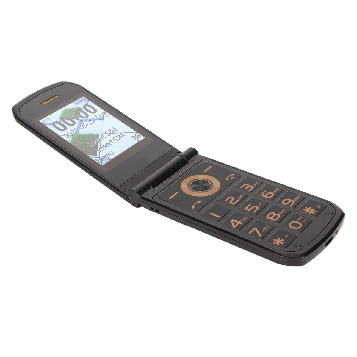 Telefon z klapką na Dwie Karty, Bateria 4800 MAh, Kolorowy Ekran Zewnętrzny o Przekątnej 1,77 Cala, Telefon z klapką dla Seniorów 4G, Pozycjonowanie GPS, kompatybilność z szeroką