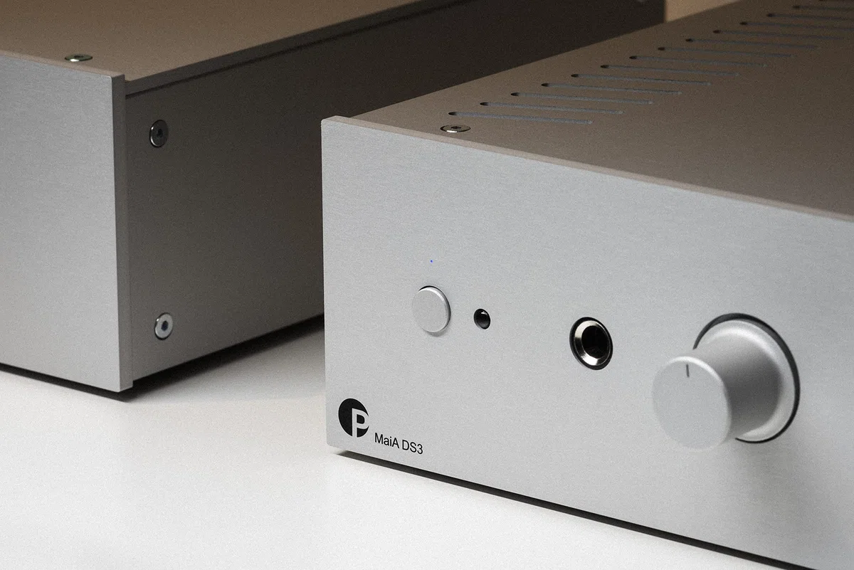 Pro-Ject MaiA DS3, wydajny wzmacniacz stereo z Bluetooth 5.0 aptX HD, wyjście słuchawkowe, fono-in, USB (czarny)