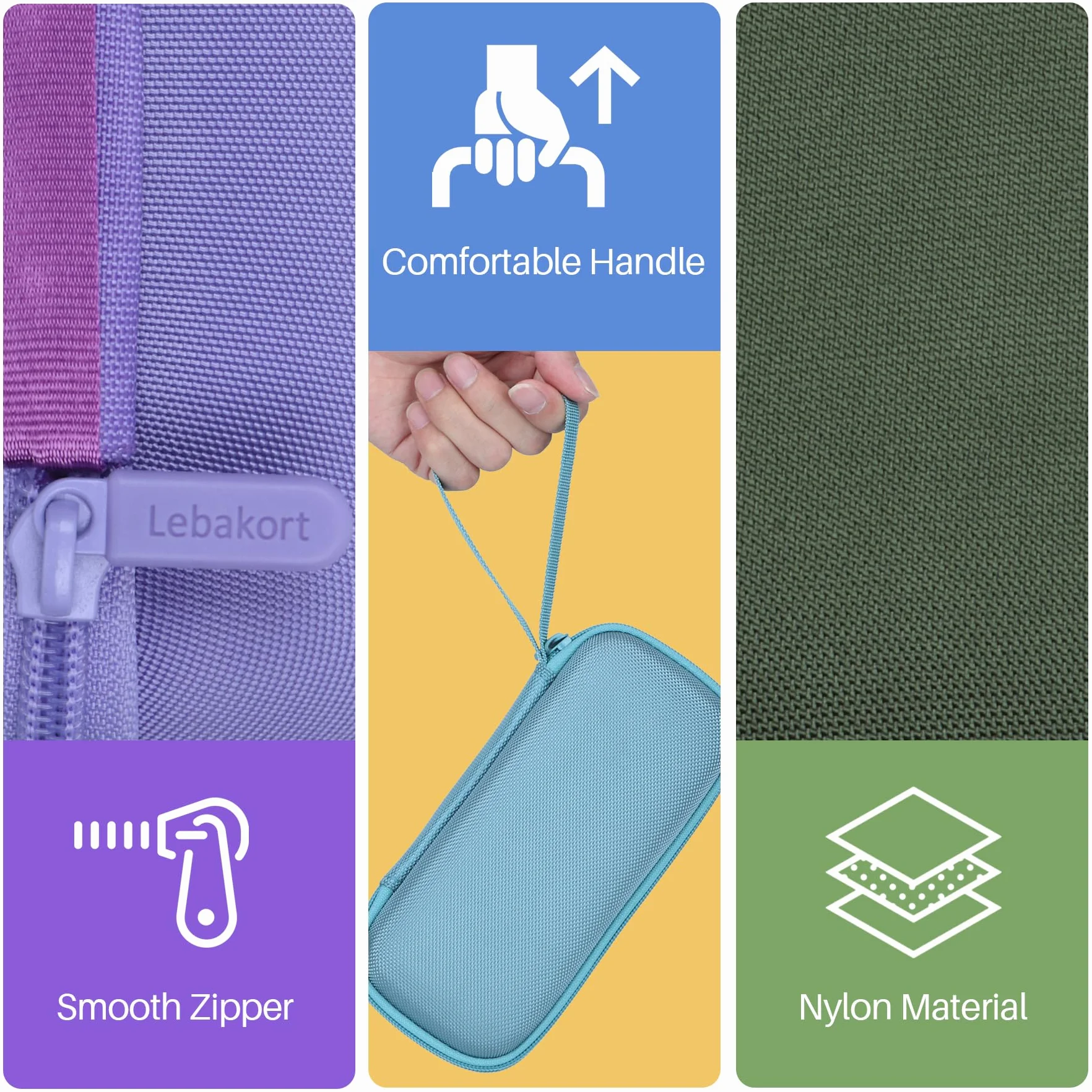 Lebakort Twarde etui do Sonos Roam/Sonos Roam 2 przenośny wodoodporny głośnik Bluetooth, czarny