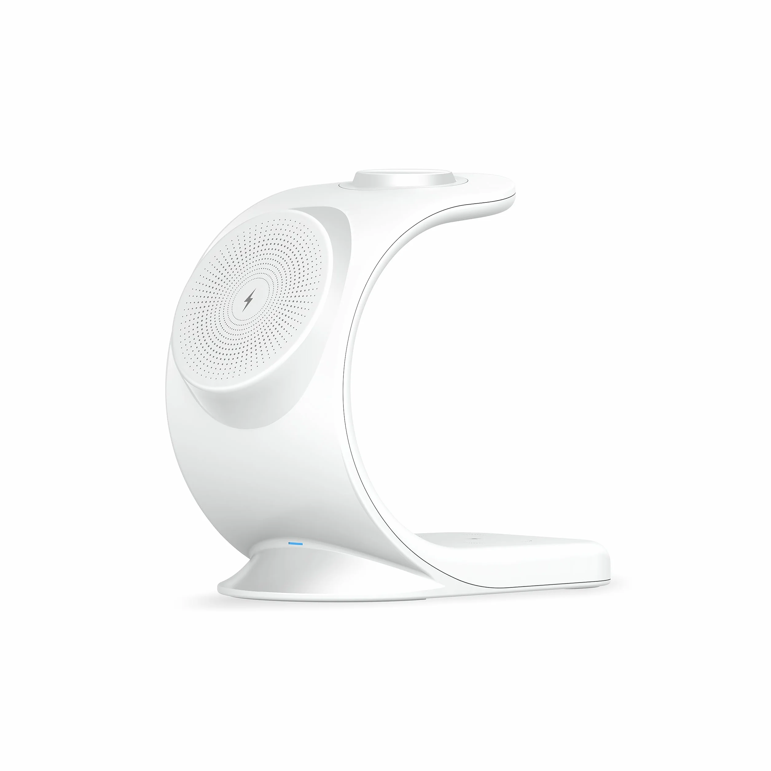 MMOBIEL Bezprzewodowa Stacja Ładująca Kompatybilna z iPhone, Apple Watch i AirPods - Bezprzewodowa Ładowarka 3 w 1 o Mocy 18 W - Magnetyczna Stacja Dokująca Kompatybilna z Qi Magsafe - Biała