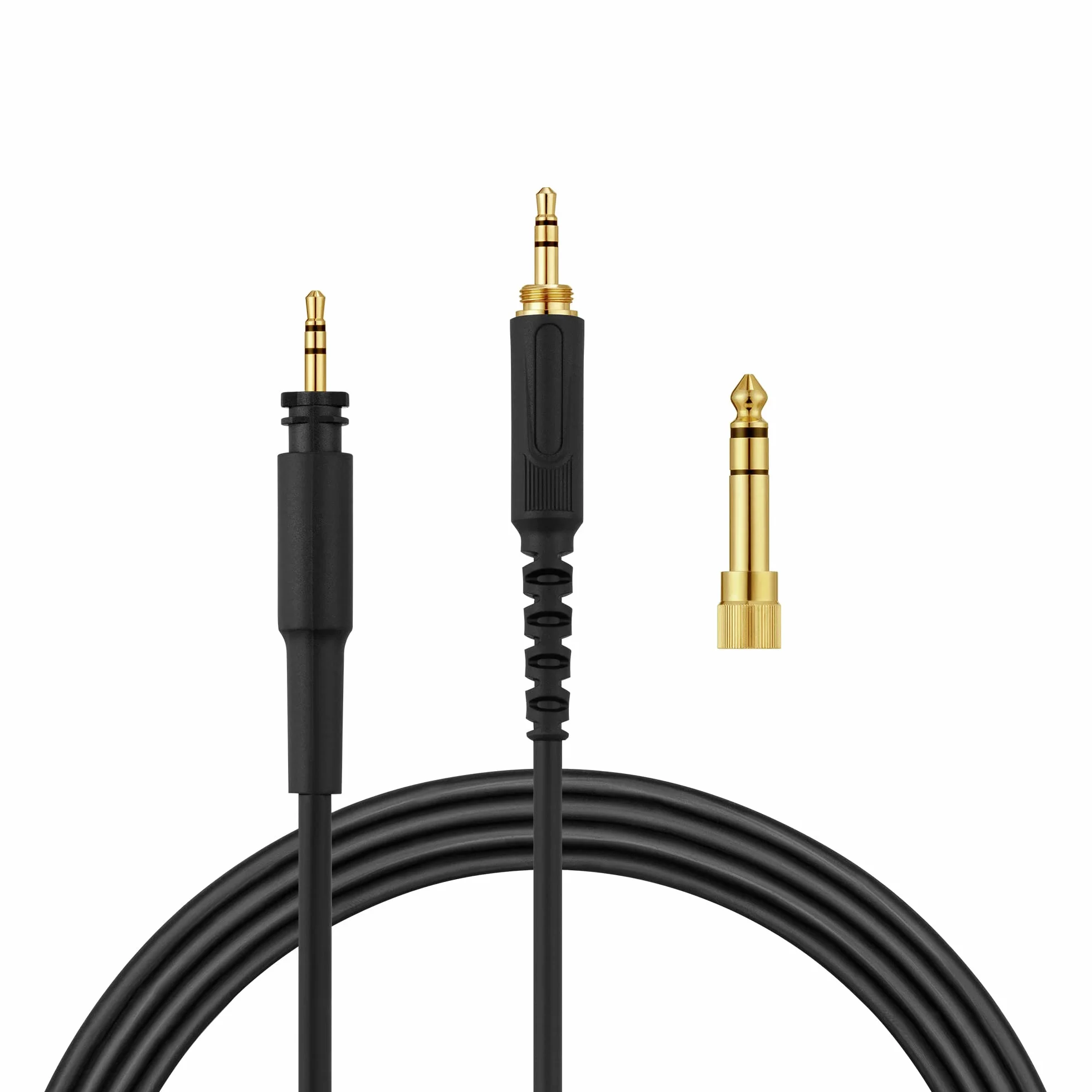 kwmobile Kabel słuchawkowy kompatybilny z Shure SRH440A / SRH840A / SRH440/SRH840 - 300 cm kabel ze złączem 3,5 mm + adapter do gniazda 6,35 mm