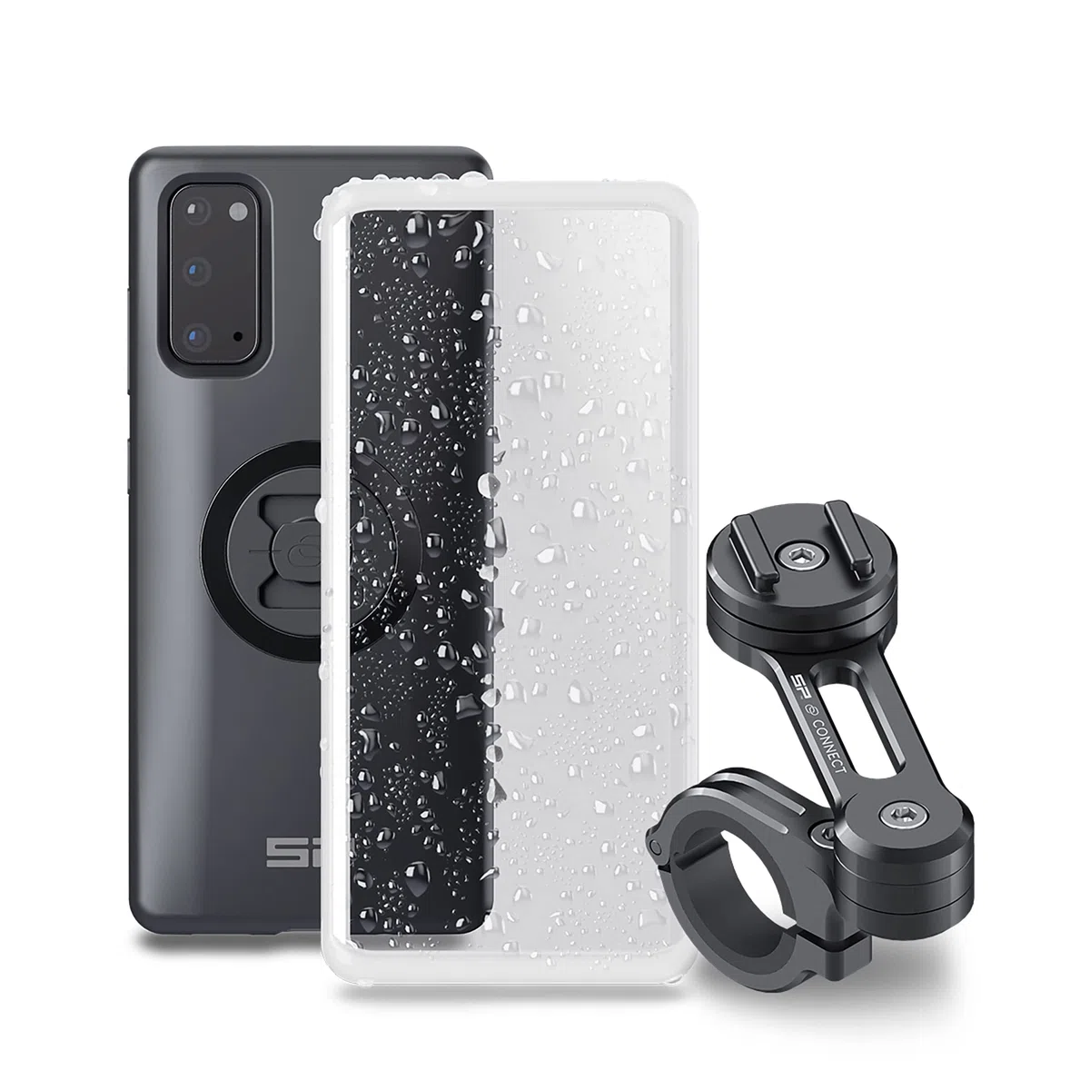 SP CONNECT Uchwyt na telefon komórkowy motocyklowy, wodoszczelny uchwyt na telefon komórkowy do motocykla, motoroweru, skutera, akcesoria do wszystkich smartfonów, takich jak iPhone Samsung, uchwyt na