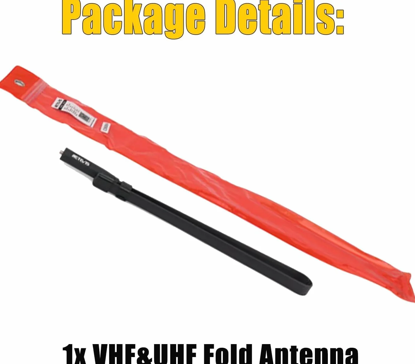 Retevis HA07 antena do krótkofalówki, dwukierunkowa antena radiowa SMA-F UHF/VHF 5 dBi o wysokim wzmocnieniu, kompatybilna z krótkofalówkami Baofeng UV-5R, UV-82, BF-888S, RT5R RT5RV RT21 (1 sztuka)