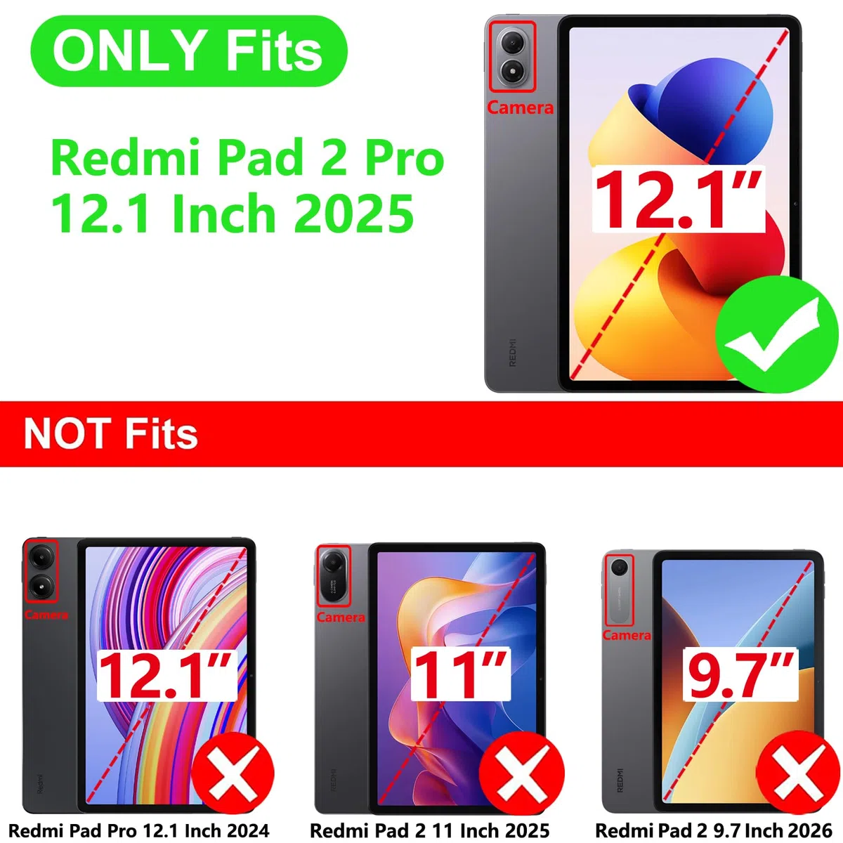Etui do Redmi Pad 2 Pro z uchwytem na długopis, odporne na uderzenia, etui do Xiaomi Redmi Pad 2 Pro 5G 12,1 cala, szare