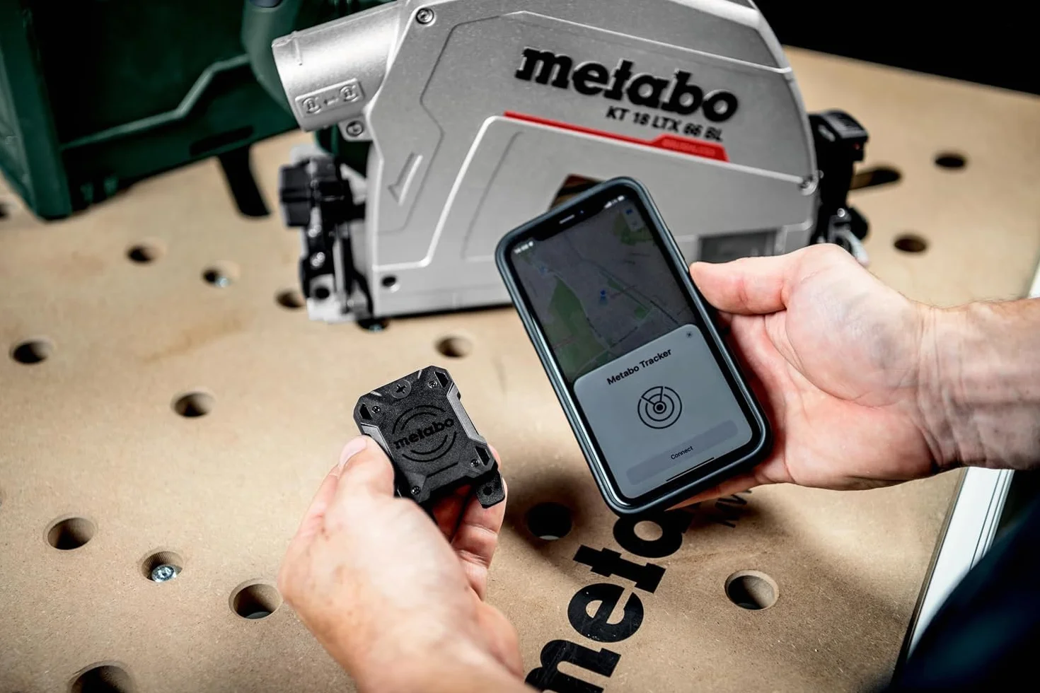 Metabo Tracker do iPhone'a/iPada, śledzenia narzędzi, IP67, kompatybilny z metaBOX i Apple CarPlay