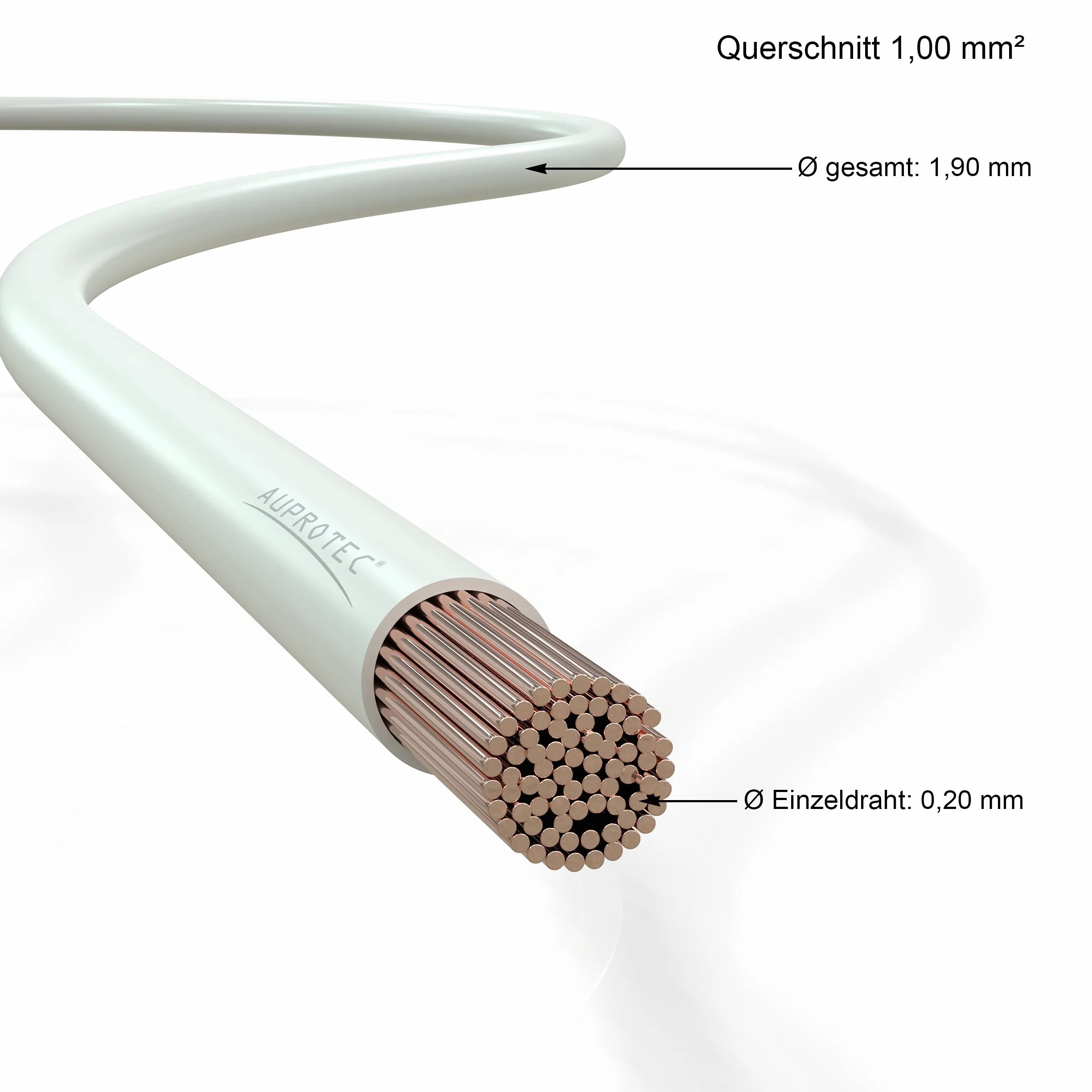 AUPROTEC Przewód samochodowy 1,0 mm² FLRY-B zestaw 9 kolorów po 10 m