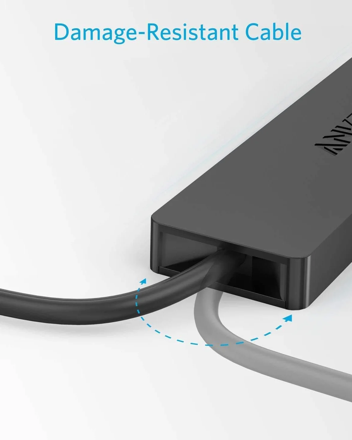 Anker Smukły i wydajny 4-portowy hub danych USB 3.0 z wydłużonym kablem 60 cm, do MacBooka, Pro/Mini, iMac, Surface Pro, XPS, laptopów, pamięci USB, mobilnych dysków twardych i innych urządzeń