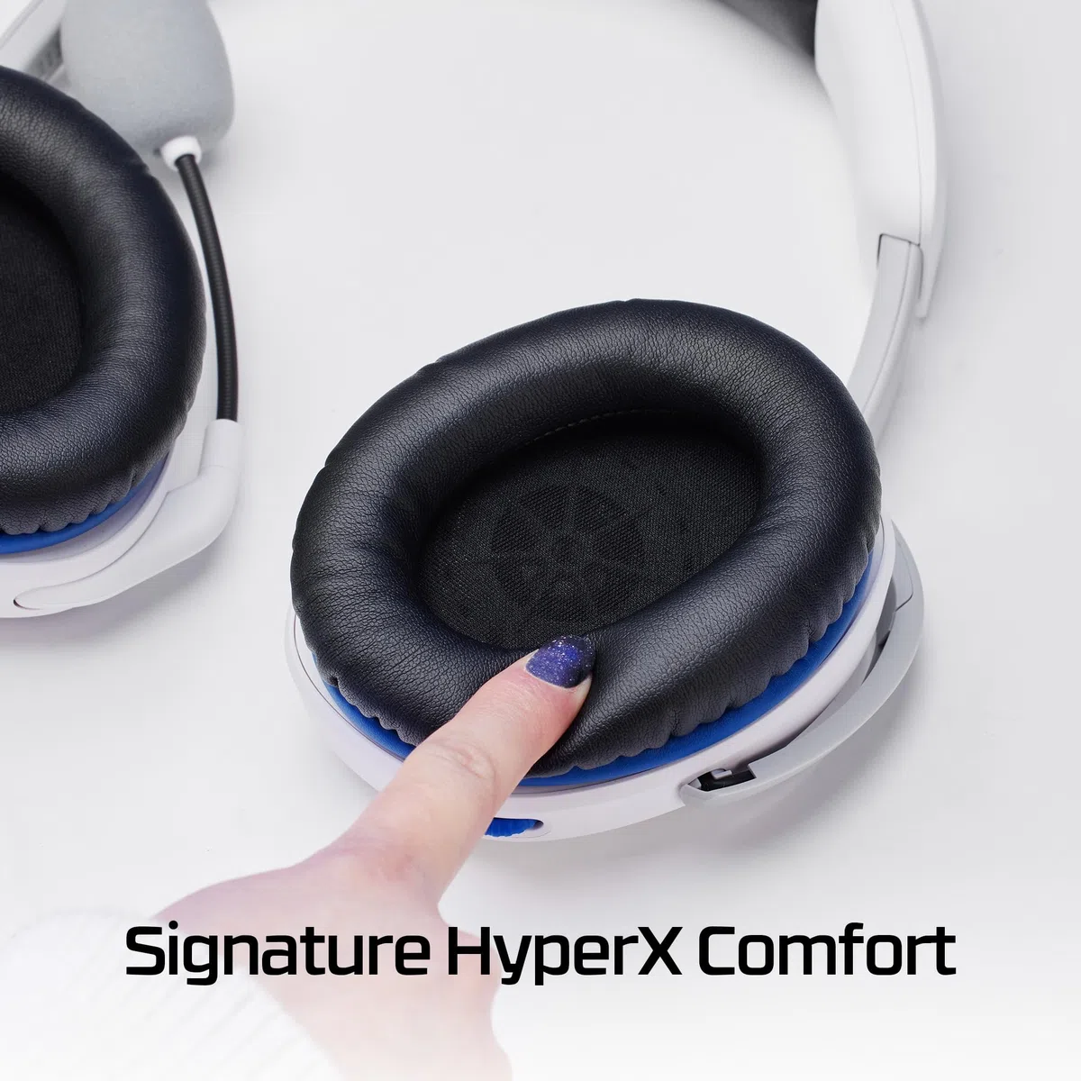 HyperX Cloud Stinger 2 – zestaw słuchawkowy do gier PlayStation Signature Comfort, regulowana opaska na głowę, przewodowa, biała