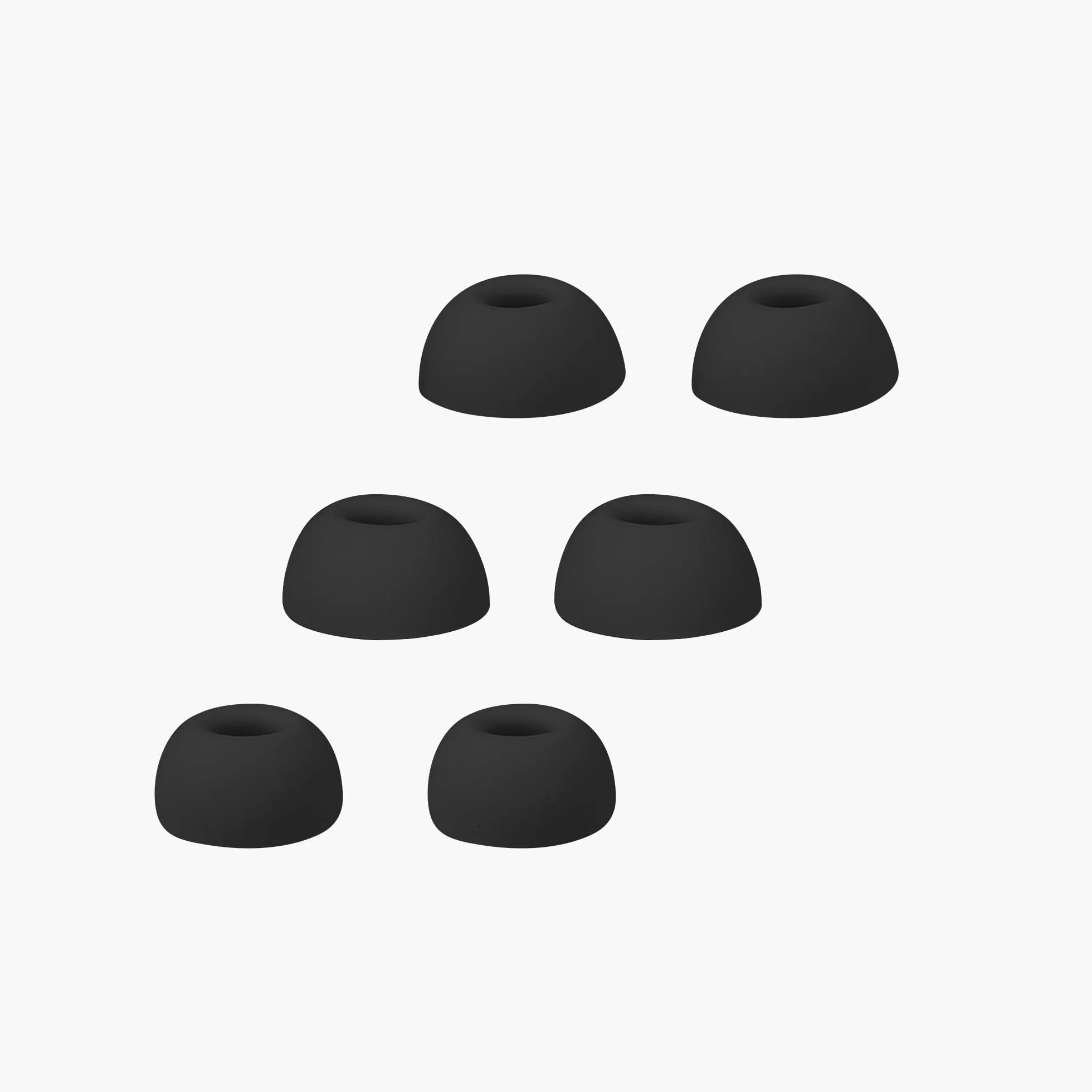 kwmobile 6x etui douszne kompatybilne z Huawei Freebuds 6i - silikonowe wymienne wkładki douszne w kolorze czarnym - 3 rozmiary