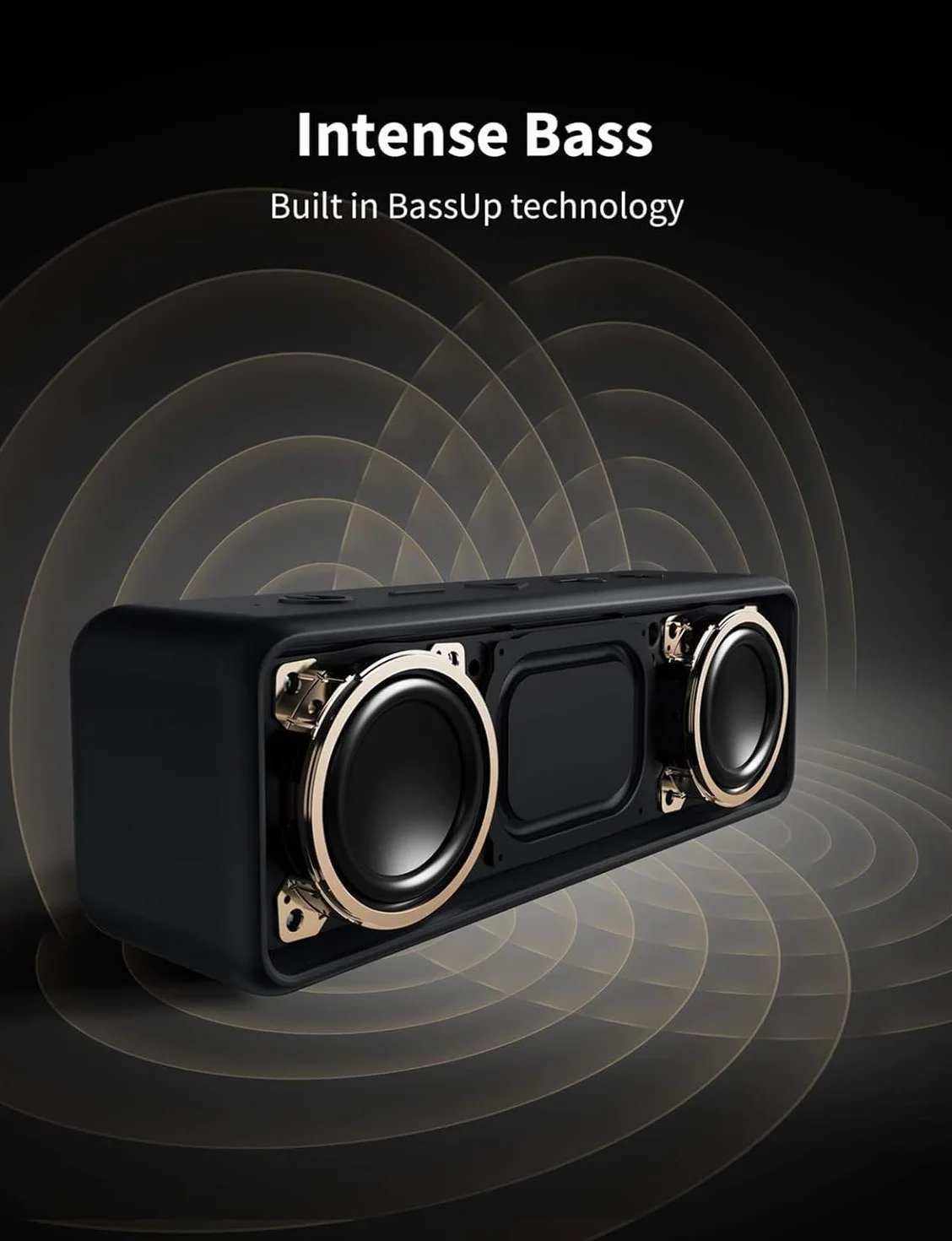 SoundCore 2 Anker głośnik Bluetooth, ogromny z dwoma przetwornikami basowymi, akumulator 24 h, ulepszona ochrona przed wodą IPX7, bezprzewodowy, do iPhone'a, Galaxy itd. (Czarny)